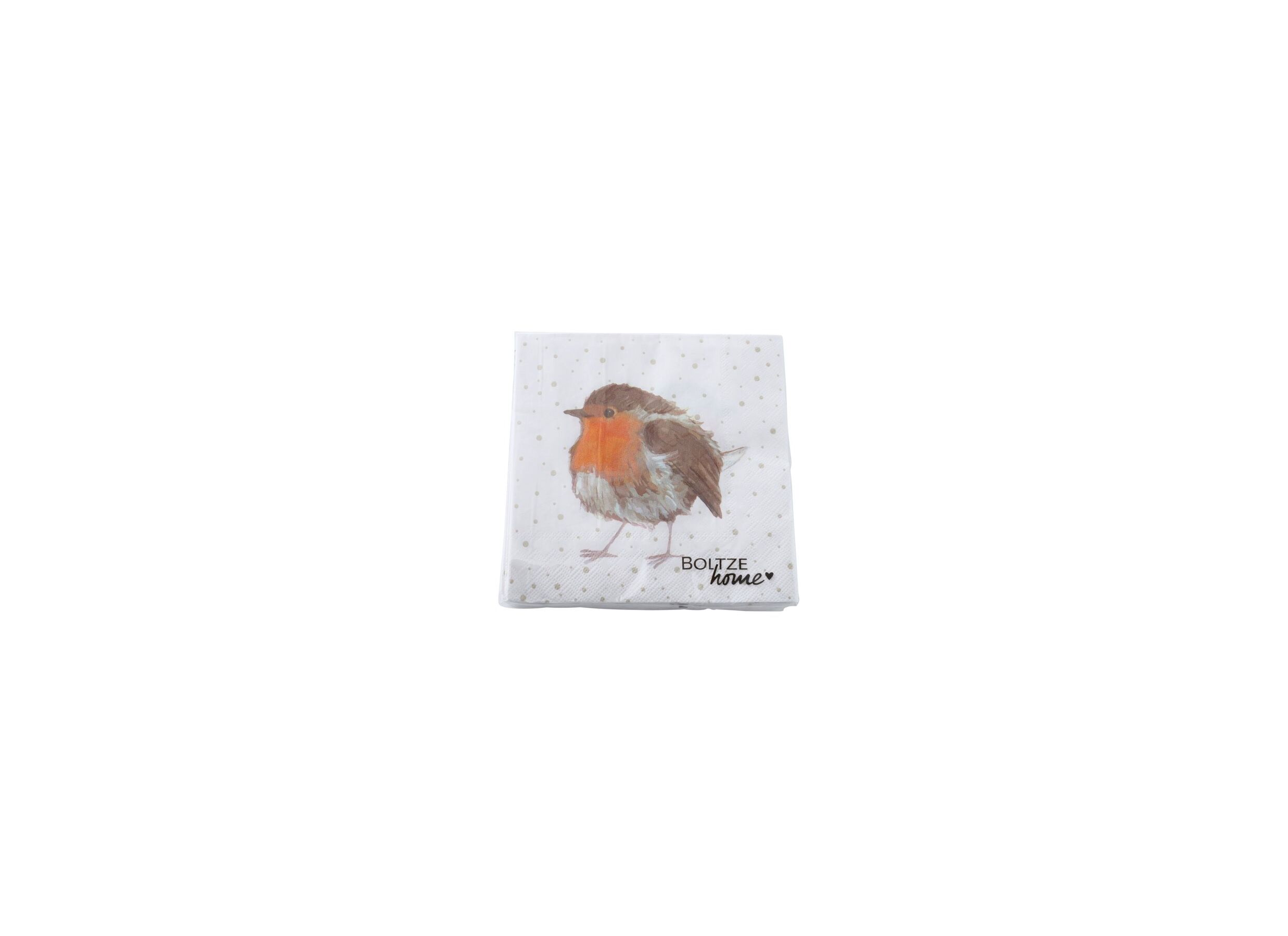 Aperçu - Serviette Robin 17x17cm multicolor 20 pièces