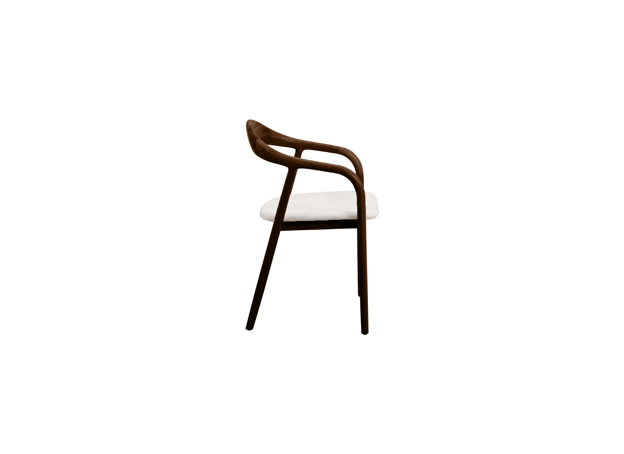 Overzichtsfoto - Stoel Donna 56,5x53x79,4cm - beuk fineer & polyestervezel - walnoot