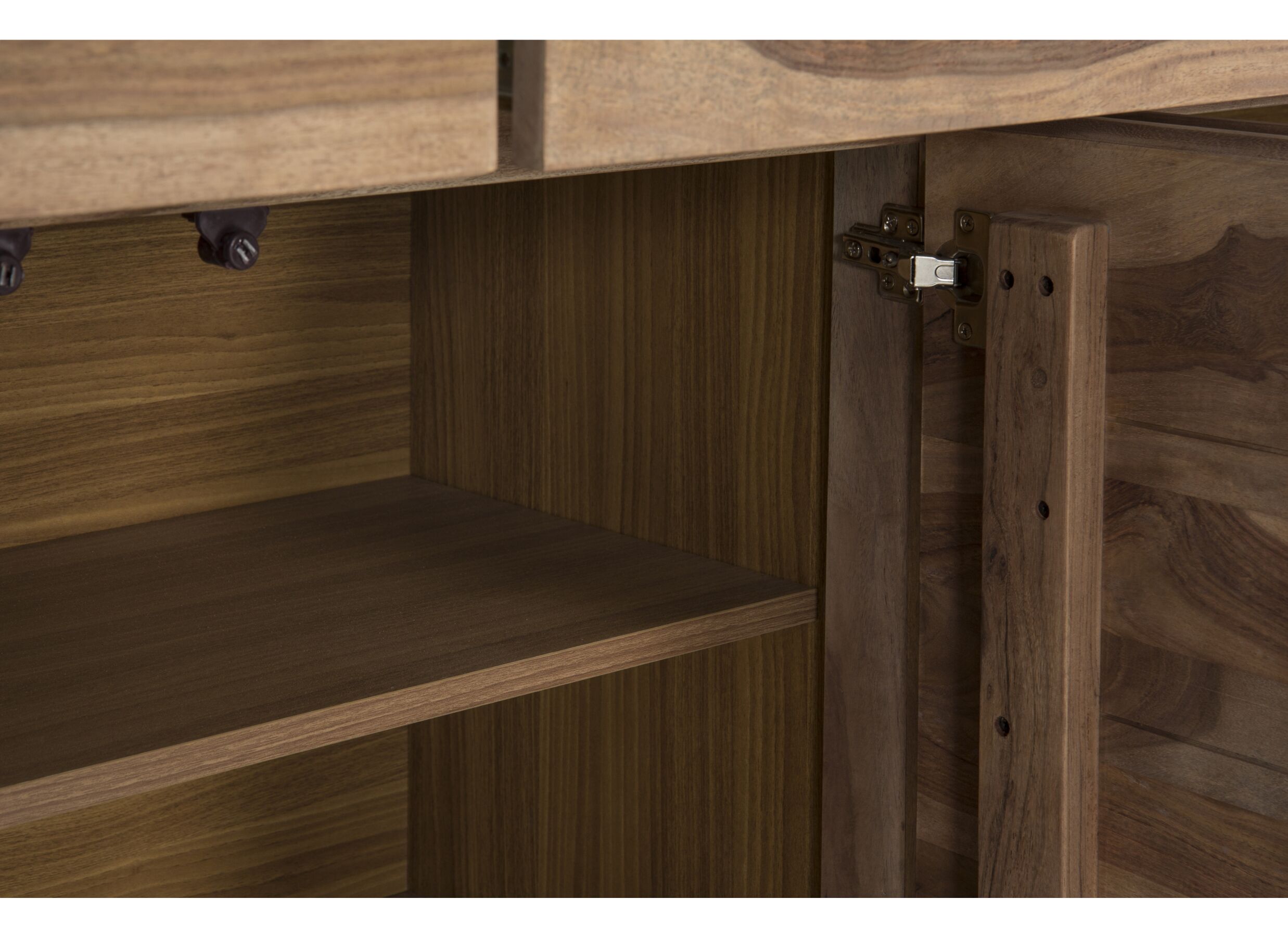 Dressoir Carbone 225cm - sheesham massief & decor - naturel