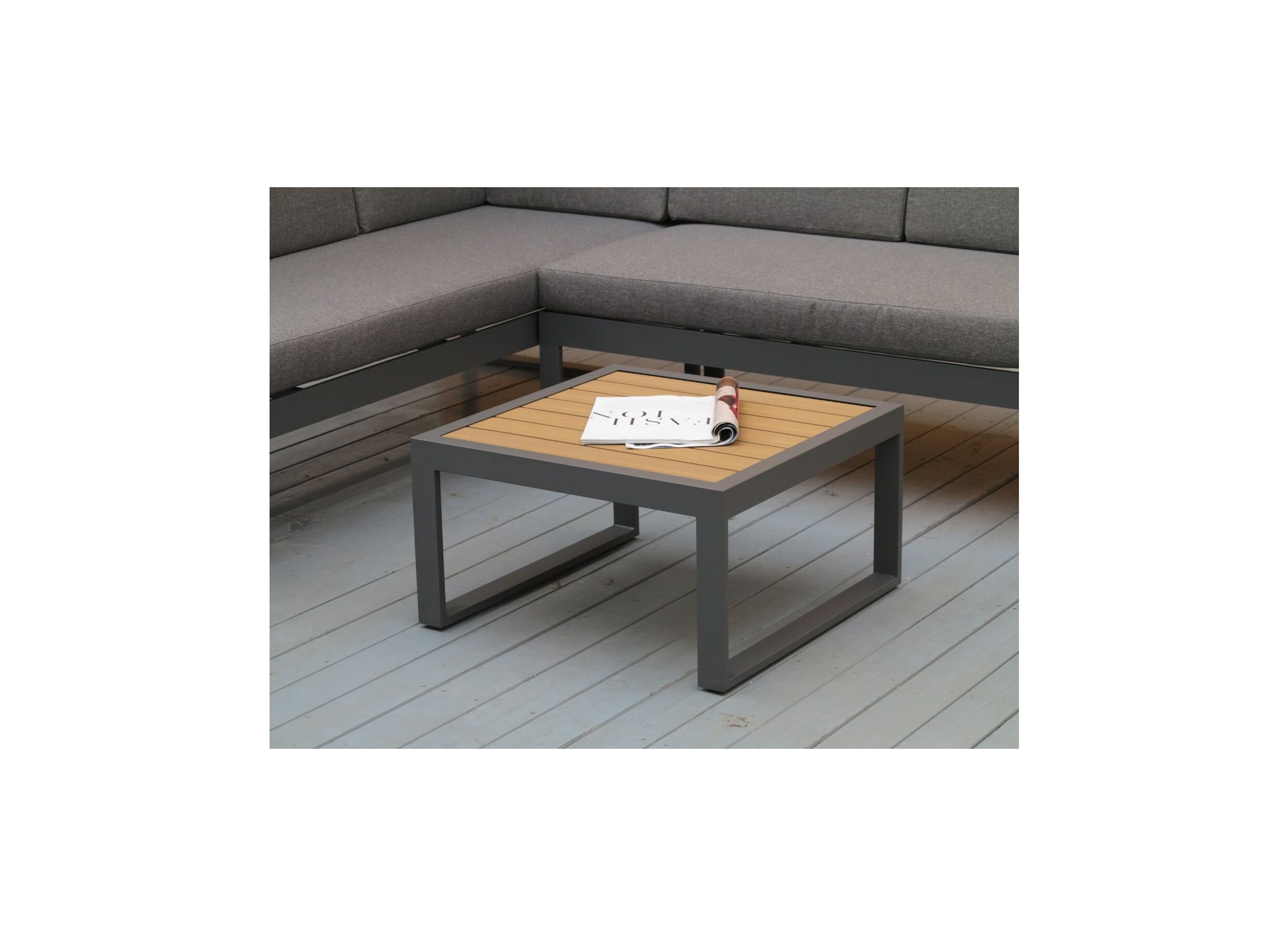 Photo ensemble - Salon lounge Yin aluminium - anthracite