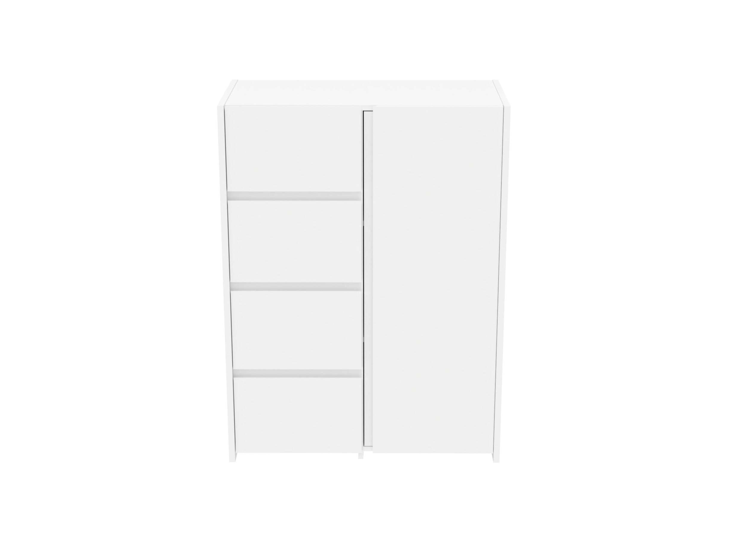 Overzichtsfoto - Commode Mosaik 80x40x108cm - decor - wit