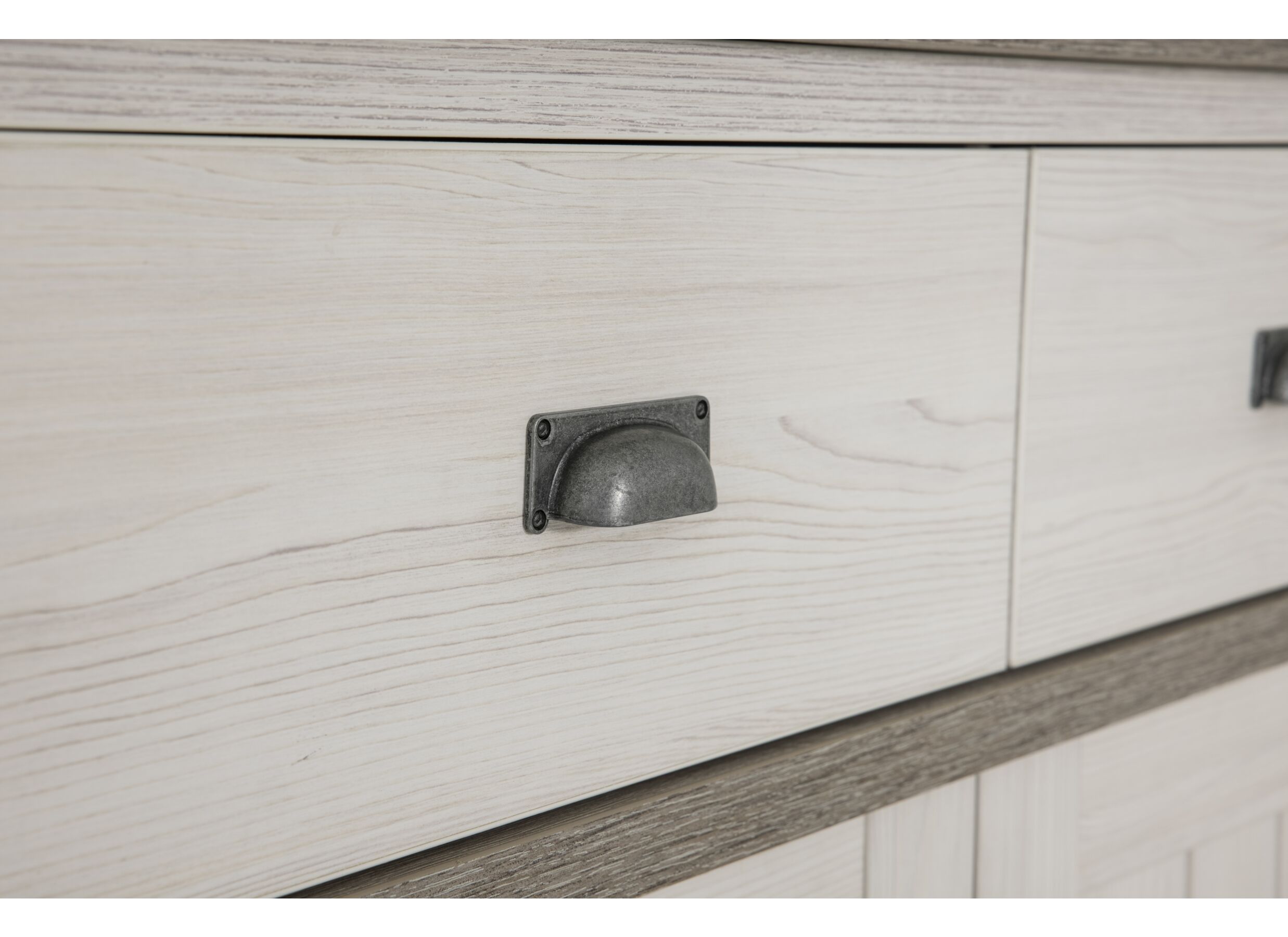 Detailfoto - Dressoir 259cm - meubelplaat - lariks & bruine eik