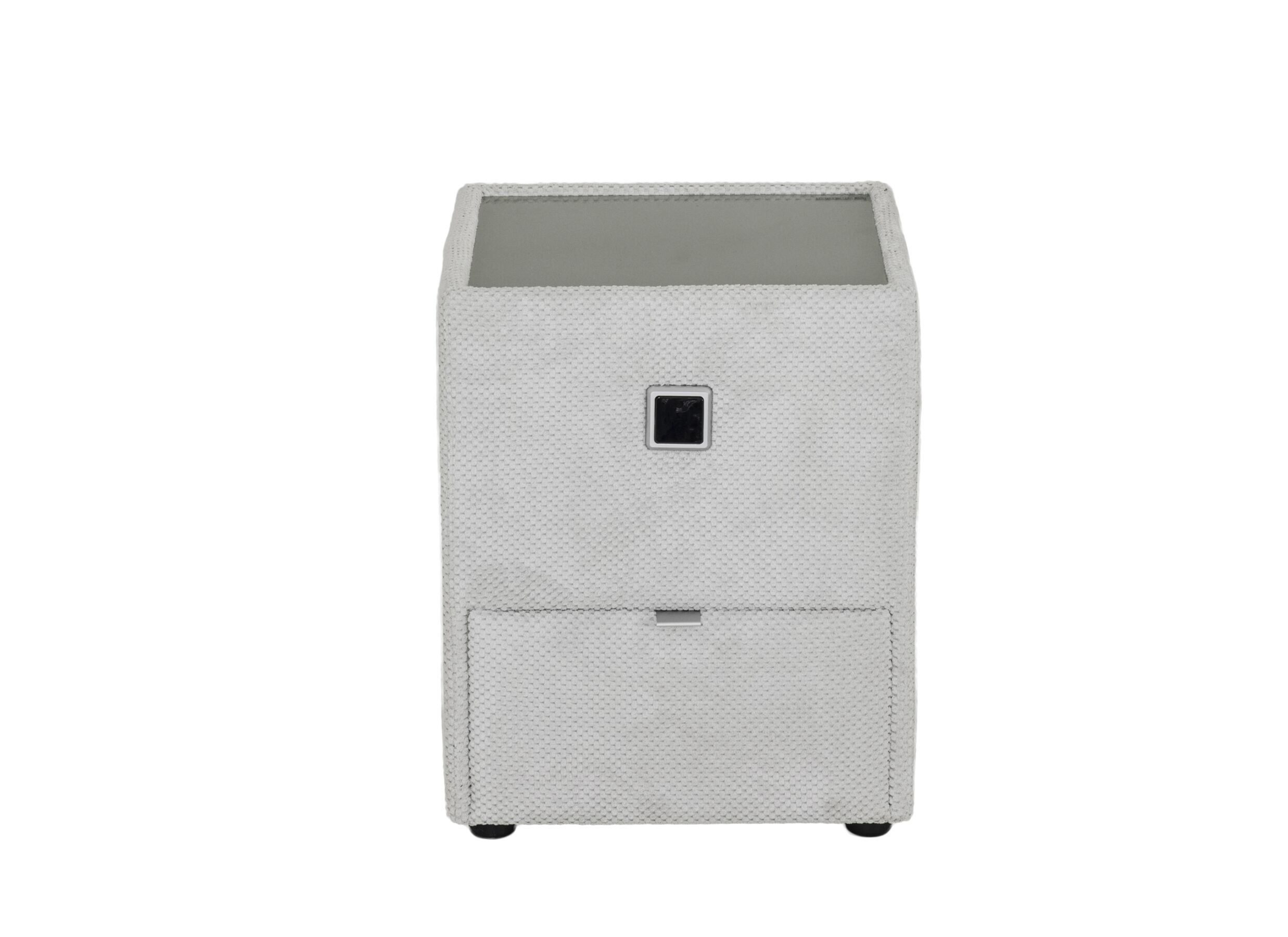 Aperçu - Table de chevet Lancy 42,5x45x53cm - tissu - ecru