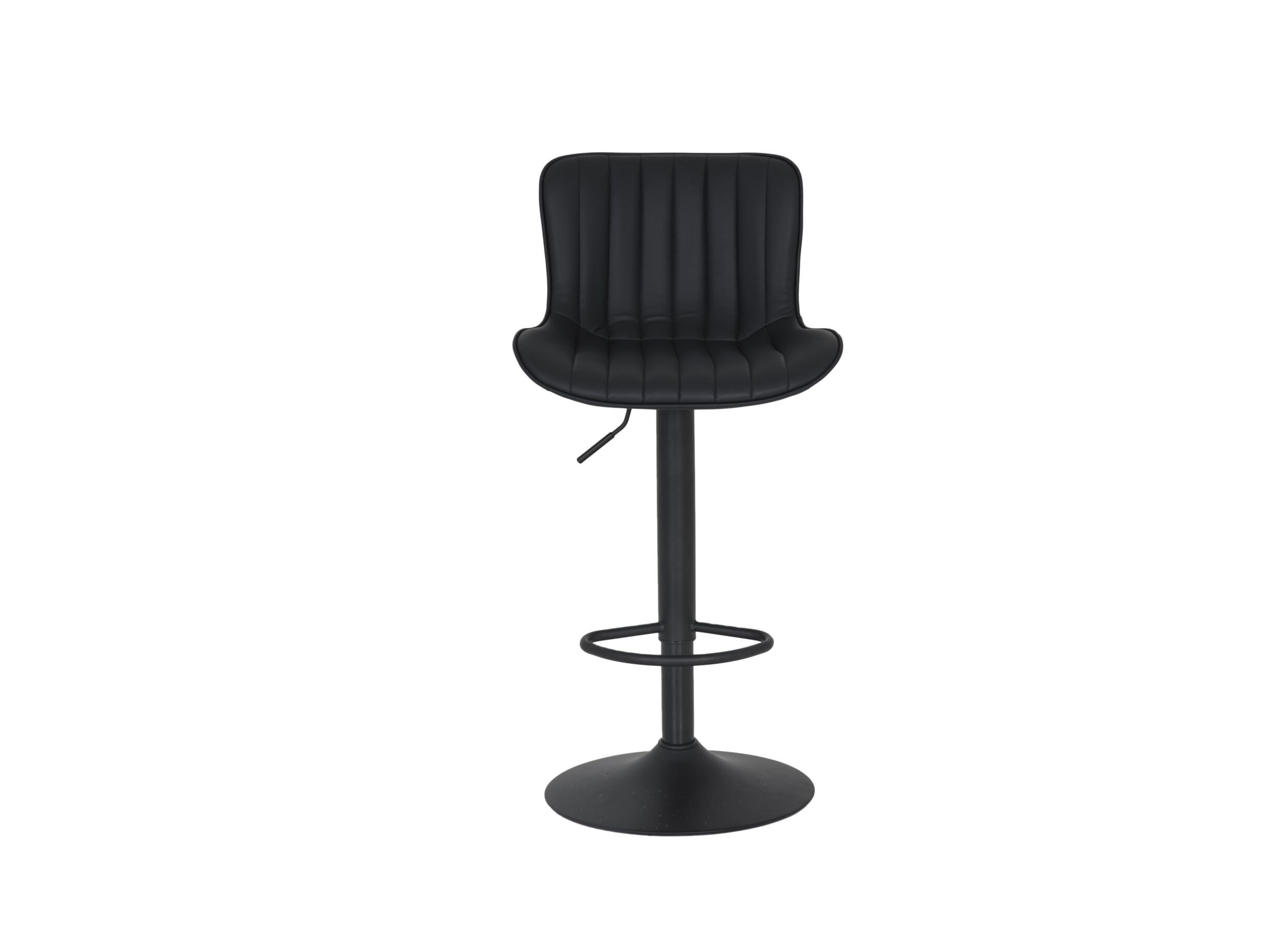 Chaise de bar Gigolo HA58-83cm - similicuir - noir