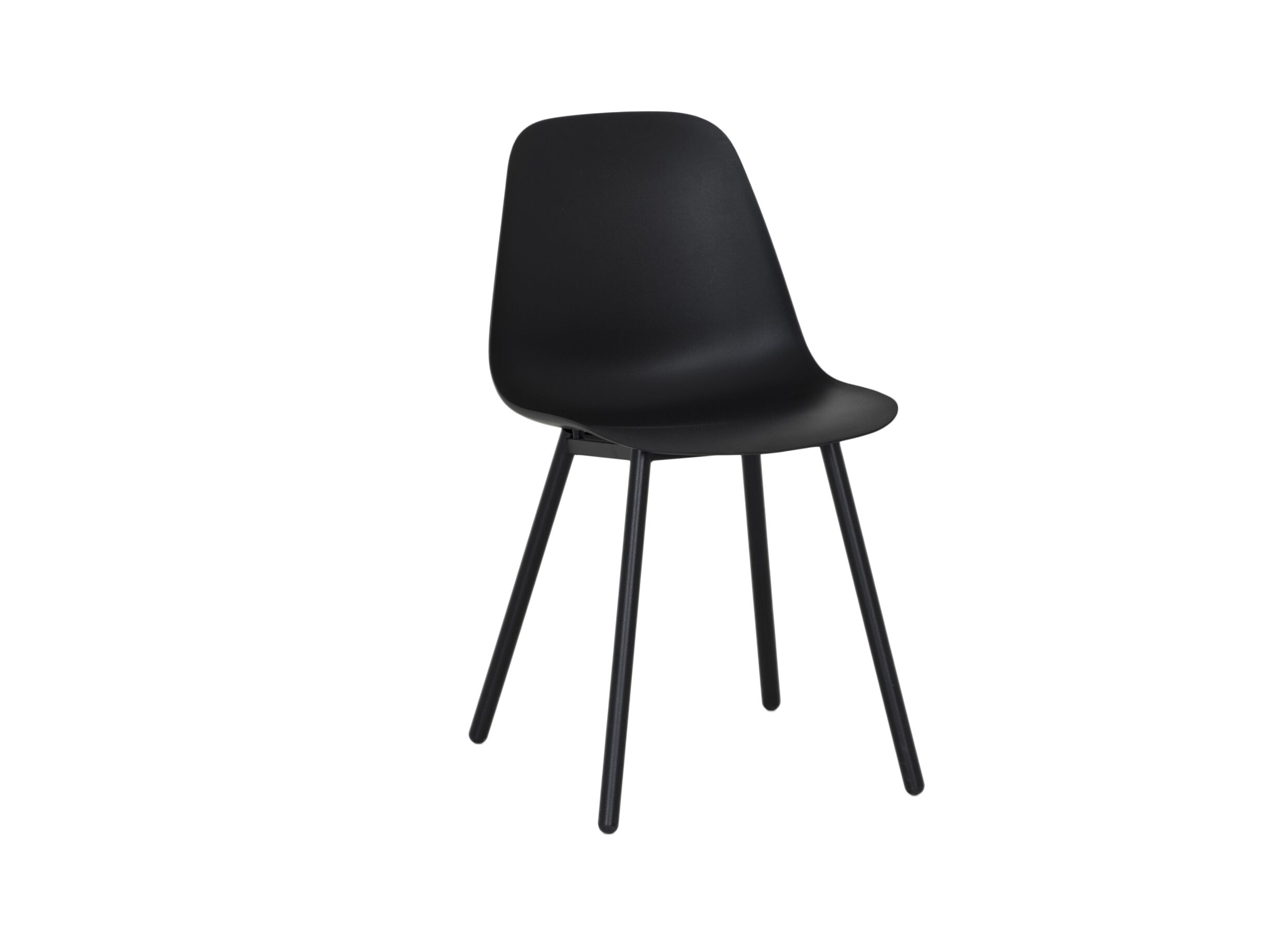 Kuipstoel Claudio 44x53,5x80,5cm - staal/polypropyleen - zwart