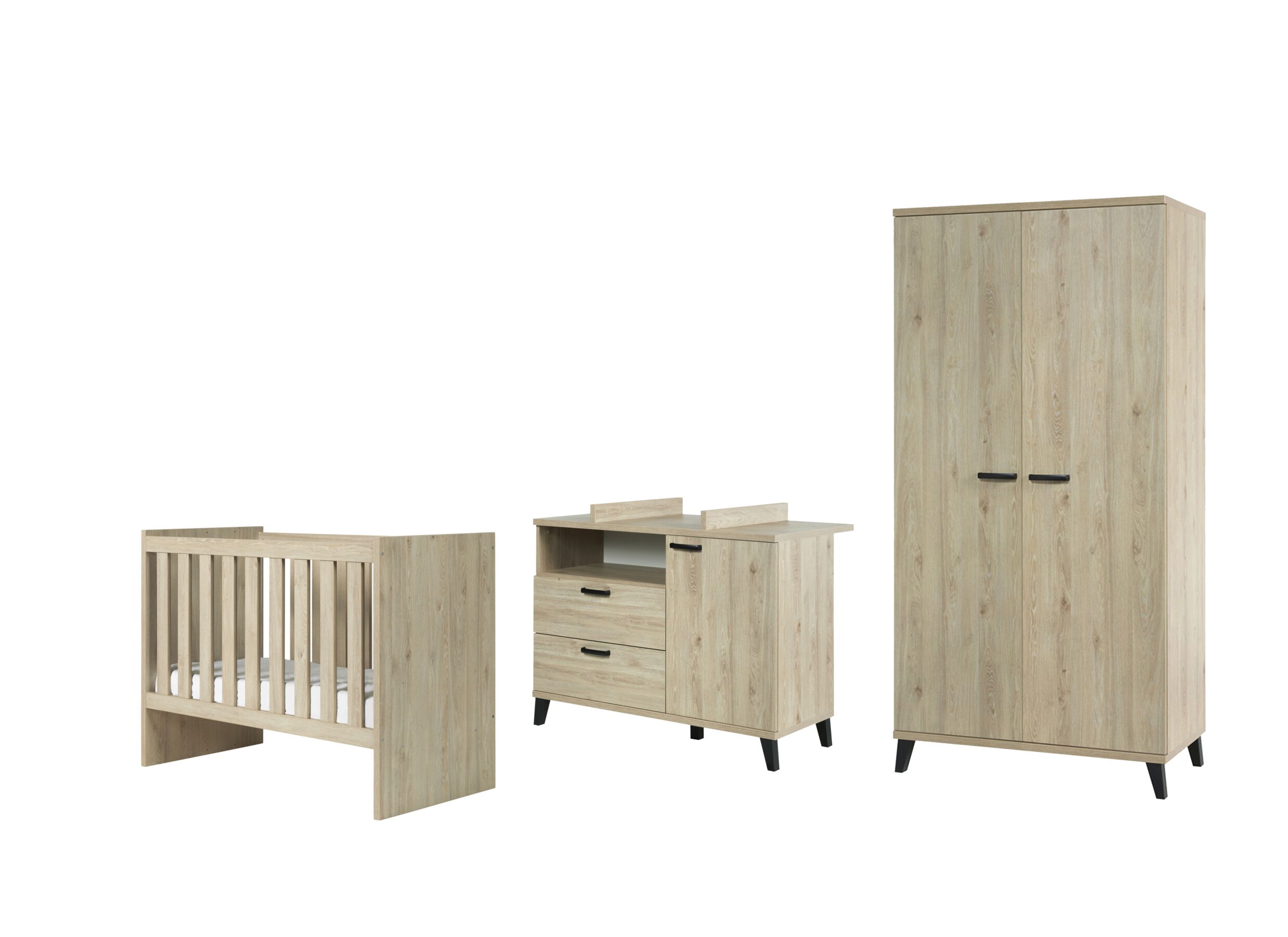 Chambre bébé Evy 2 avec armoire 2 portes - Chambre bébé Evy 2 avec armoire 2 portes