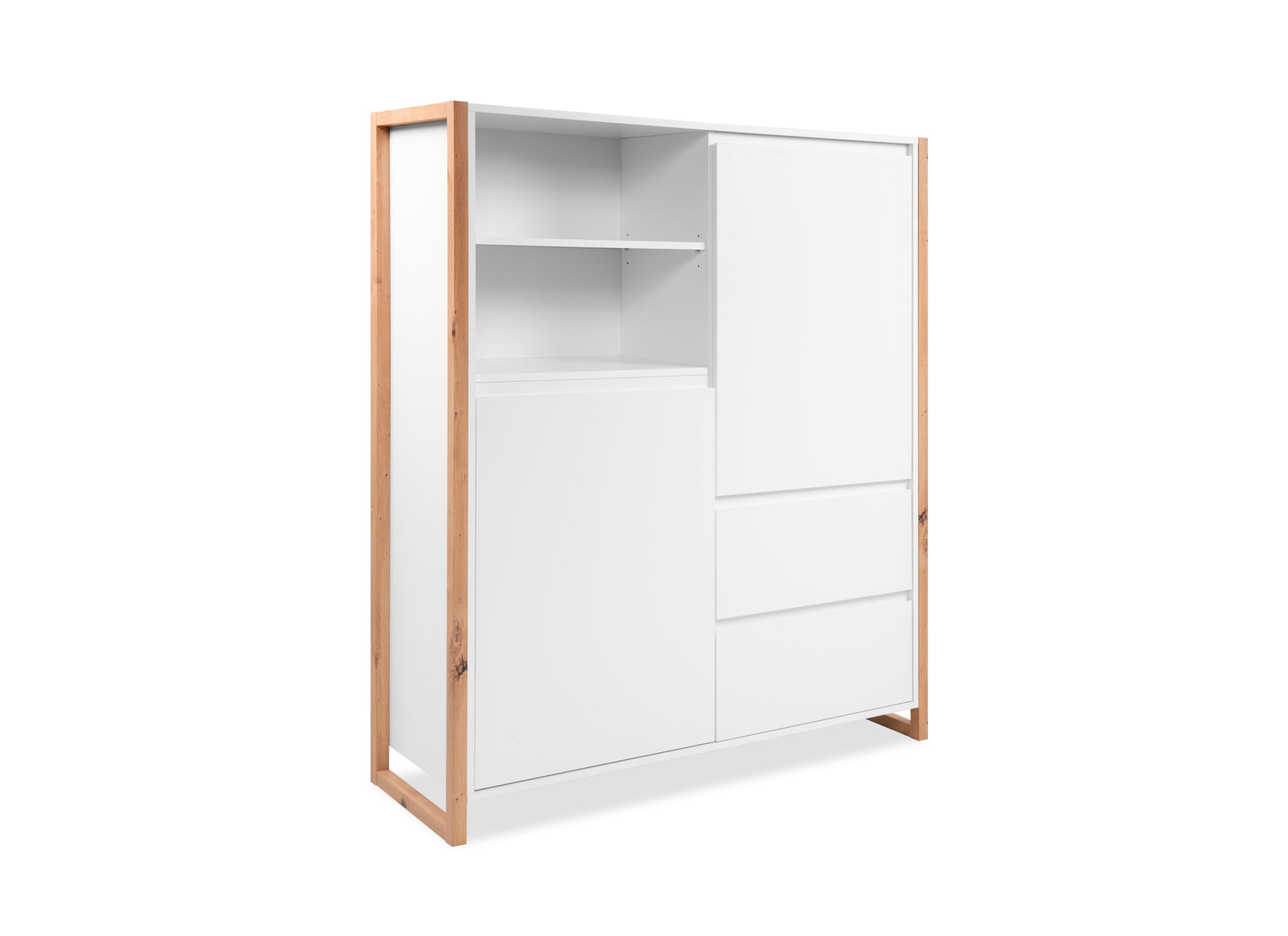 Kast Denver 120x40x139cm - decor - wit & artisanale eik - Kast Denver 120x40x139cm - decor - wit & artisanale eik