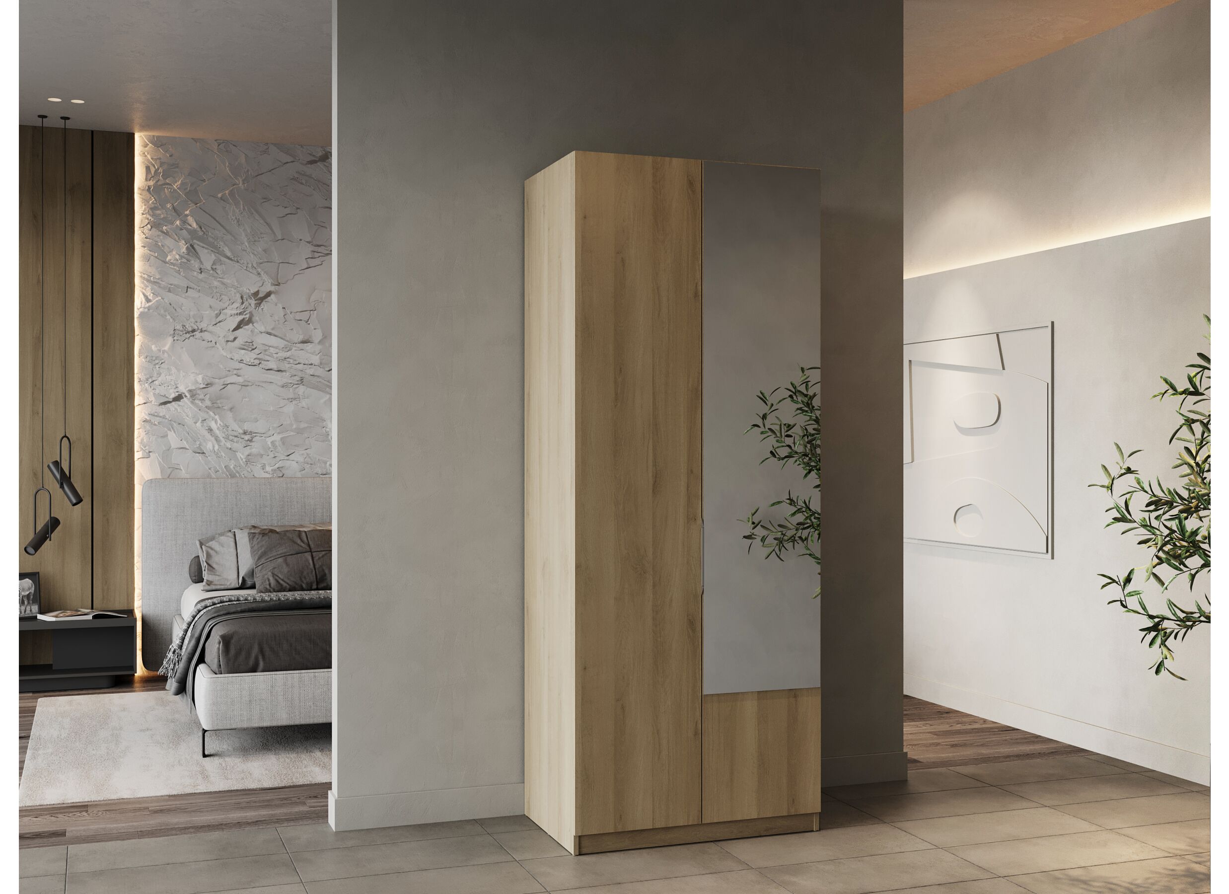 Garde-robe Ghost 79cm - décor - chêne kronberg