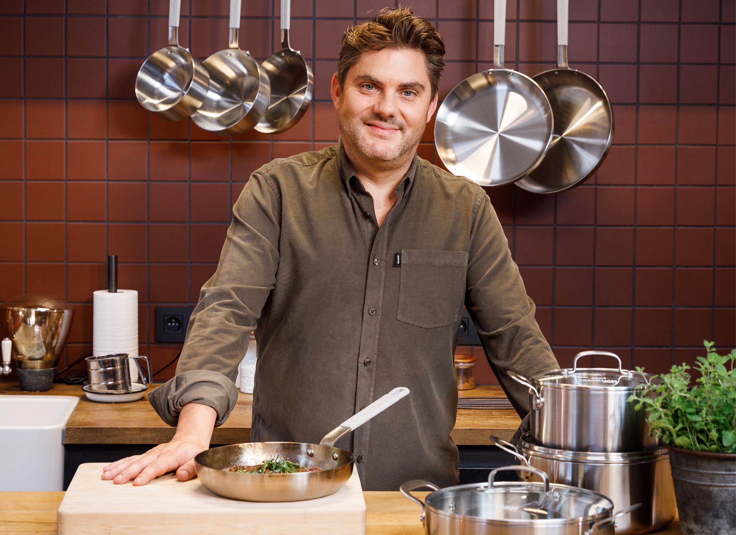 Foto ambiance - Poêle Dagelijkse kost Ø24cm - tri-ply - argent