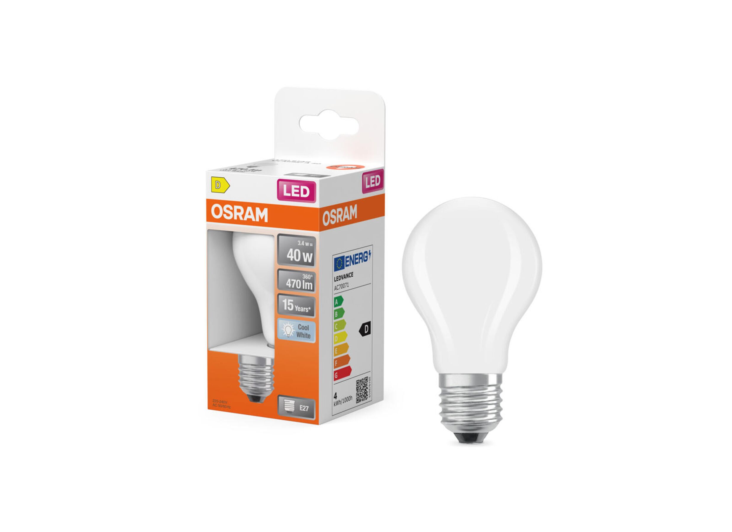 Aperçu - Ampoule LED Classic 3,4W E27