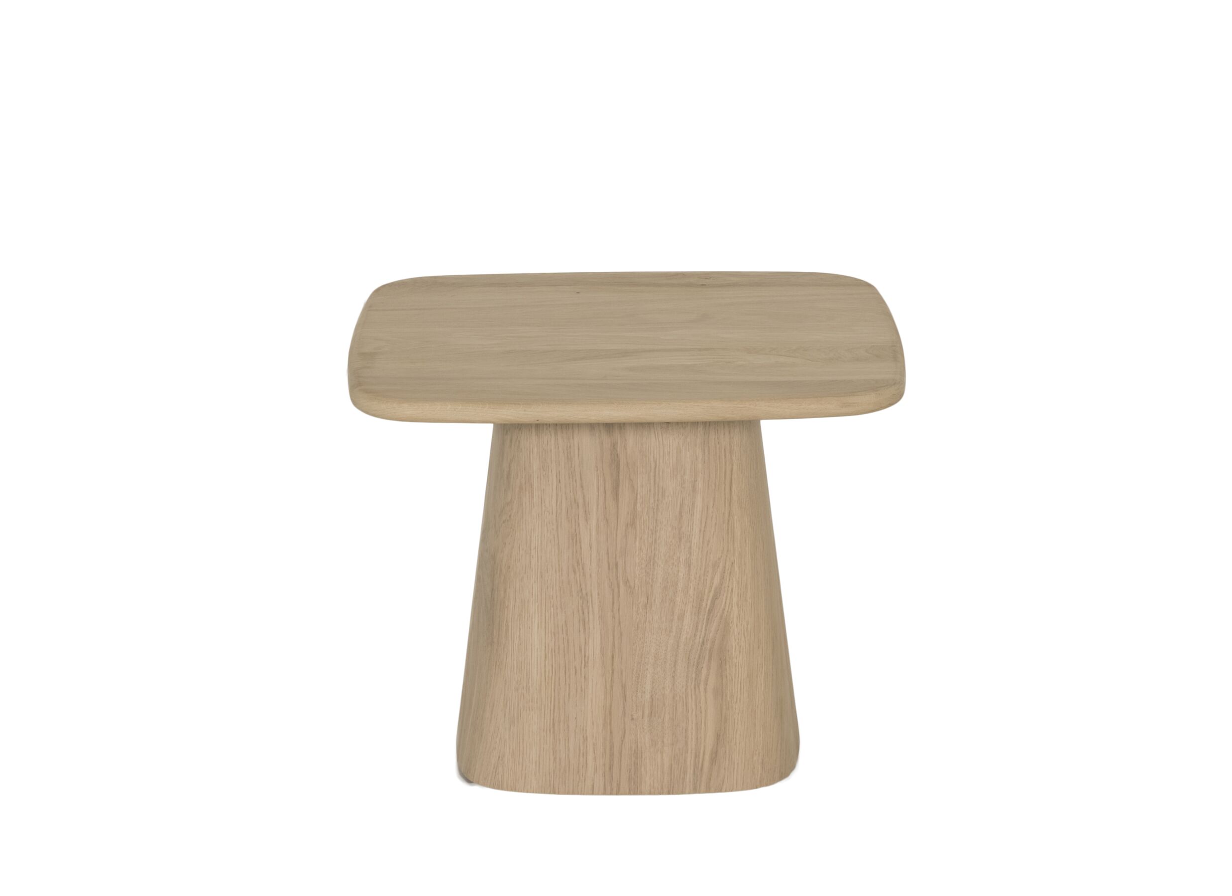Detail - Table d'appoint Tsingy 58x58x46cm - chêne massif et placage - naturel