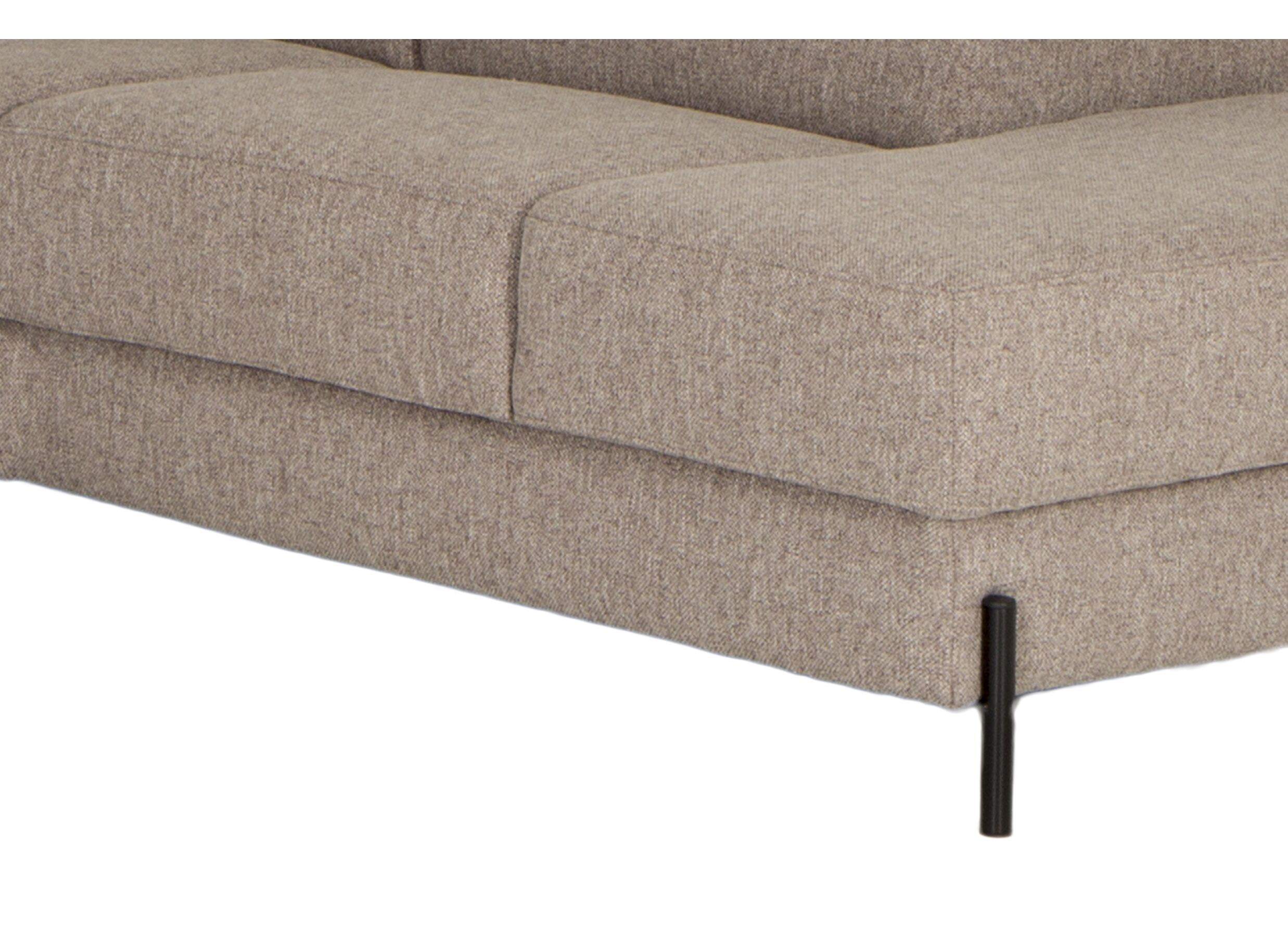 Canapé d'angle Arkon 296x238cm - tissu - taupe avec relax