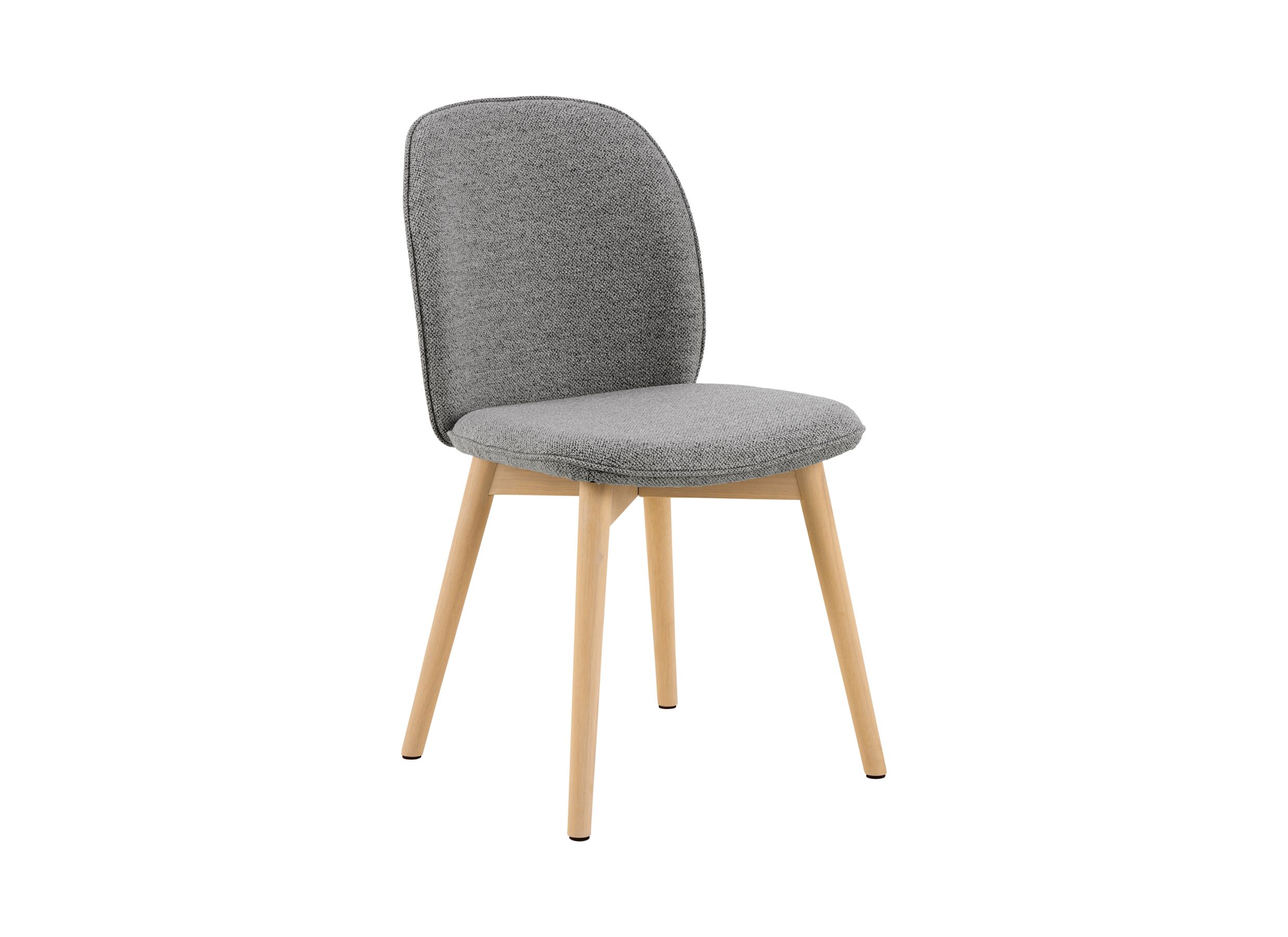 Stoel 47x49 - Stoel 47x49,5x89cm - stof - grijs/white old oak