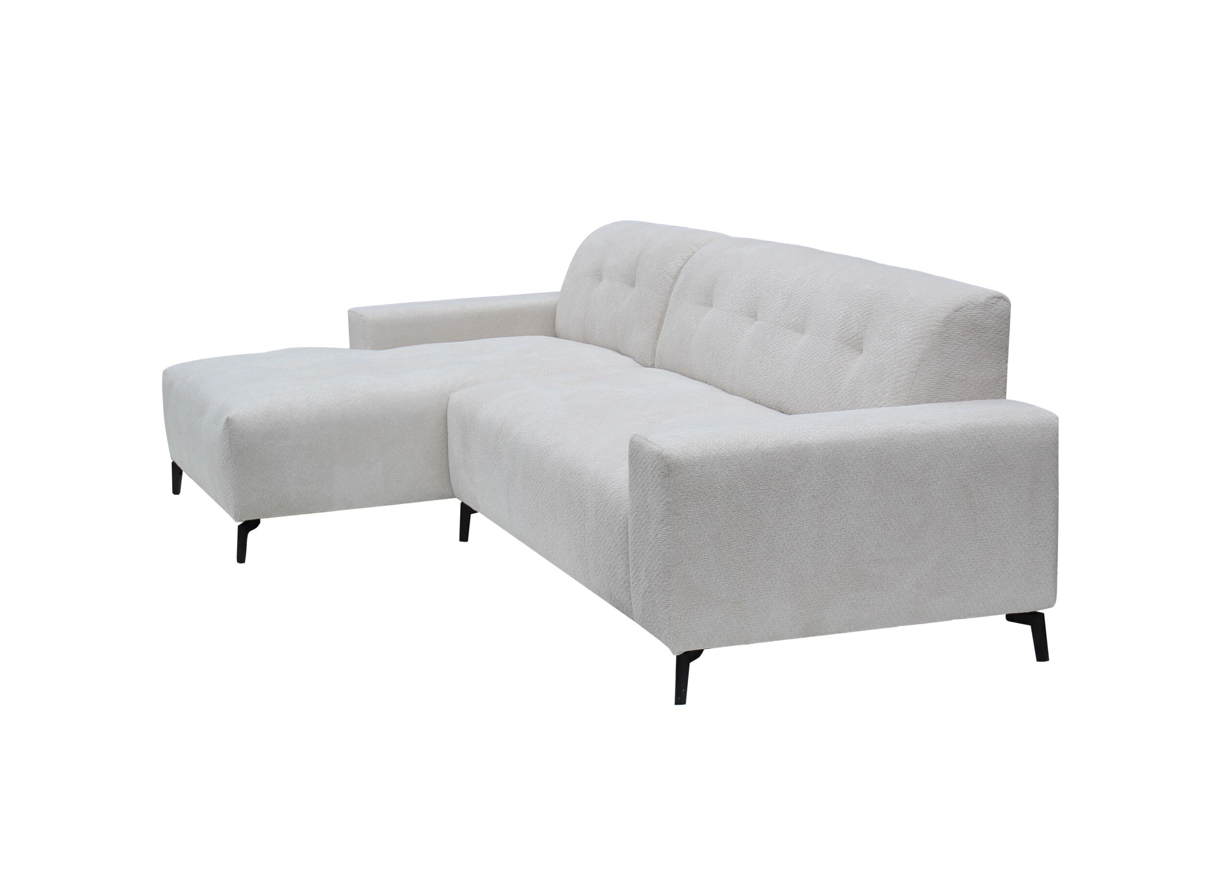 Aperçu - Canapé d'angle Elva 292x152cm - tissu - greige