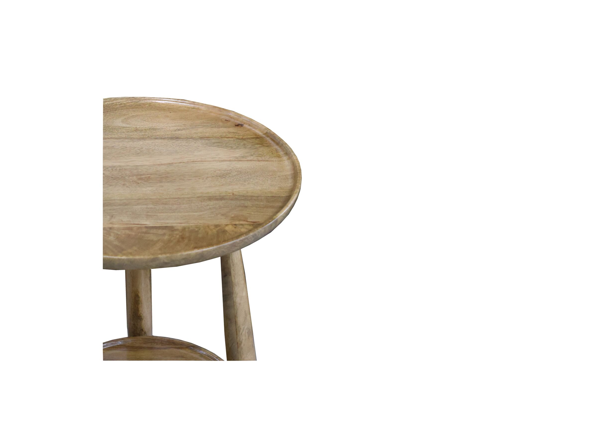 Detailfoto - Bijzettafel Chestnut Ø48cm - mango massief - naturel