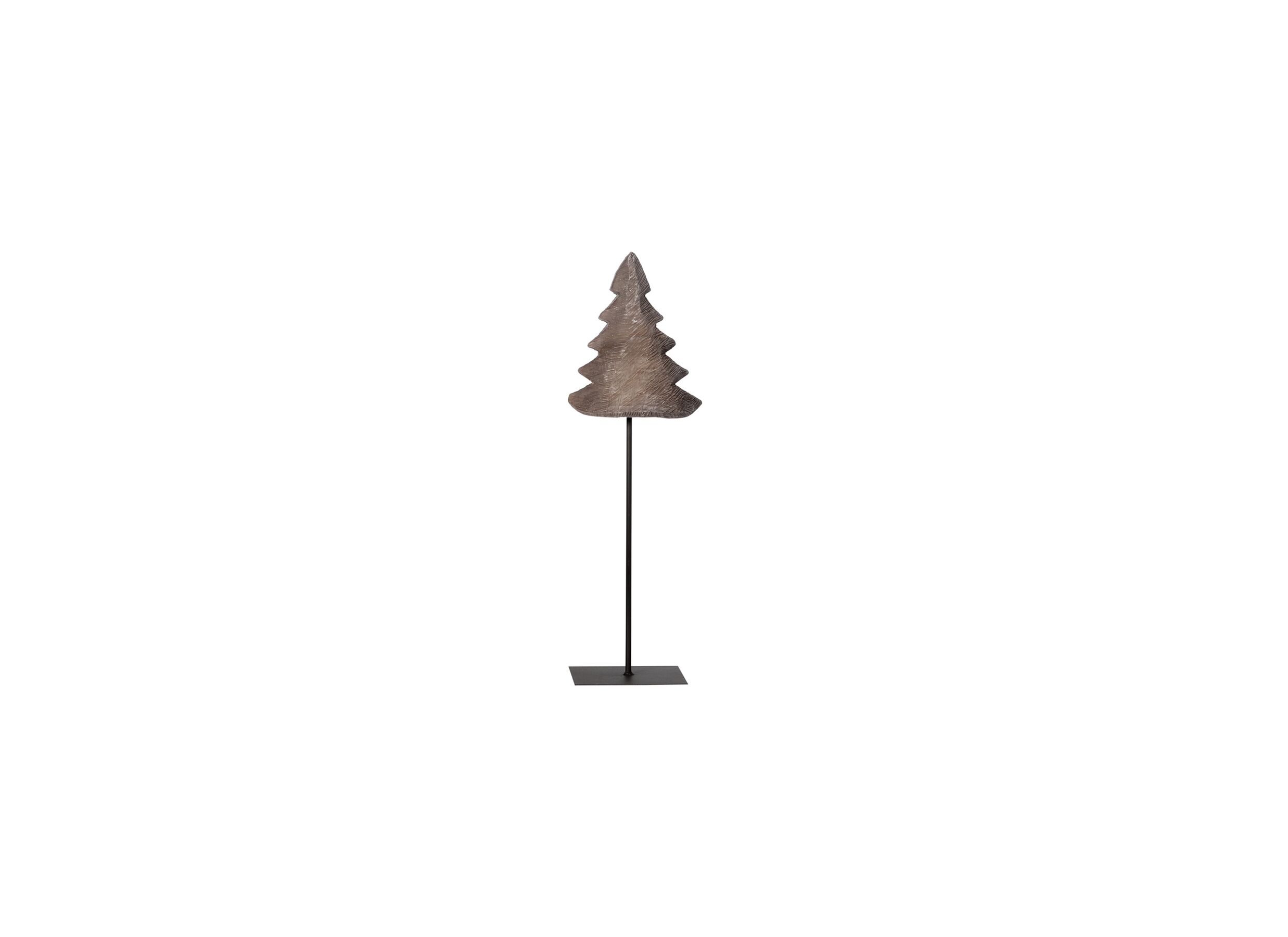 Hoofdfoto - Kerstboom op voet H58cm - hout massief & metaal - grijs/zwart