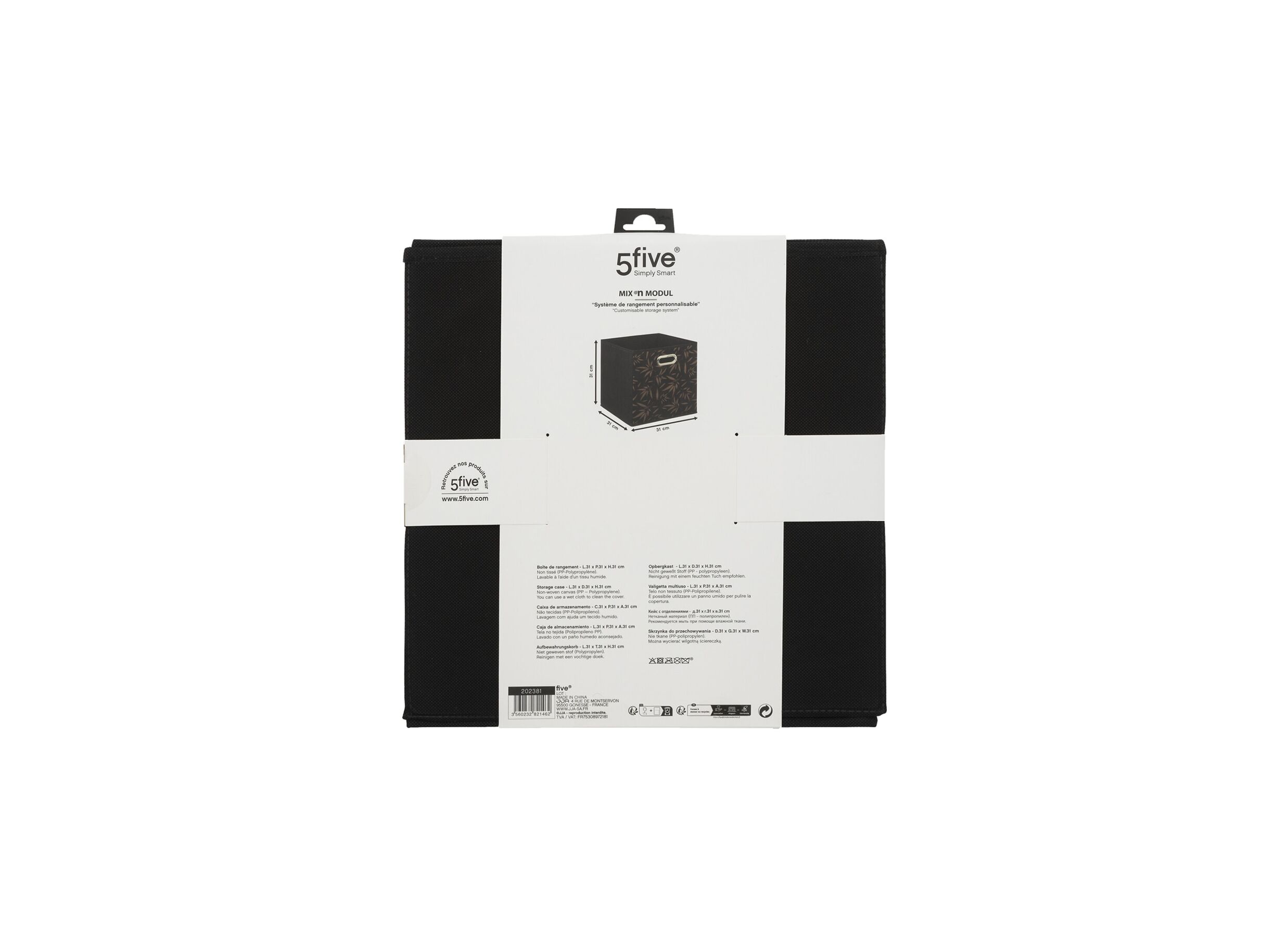 Opbergbox Bamboeblad 31x31x31cm