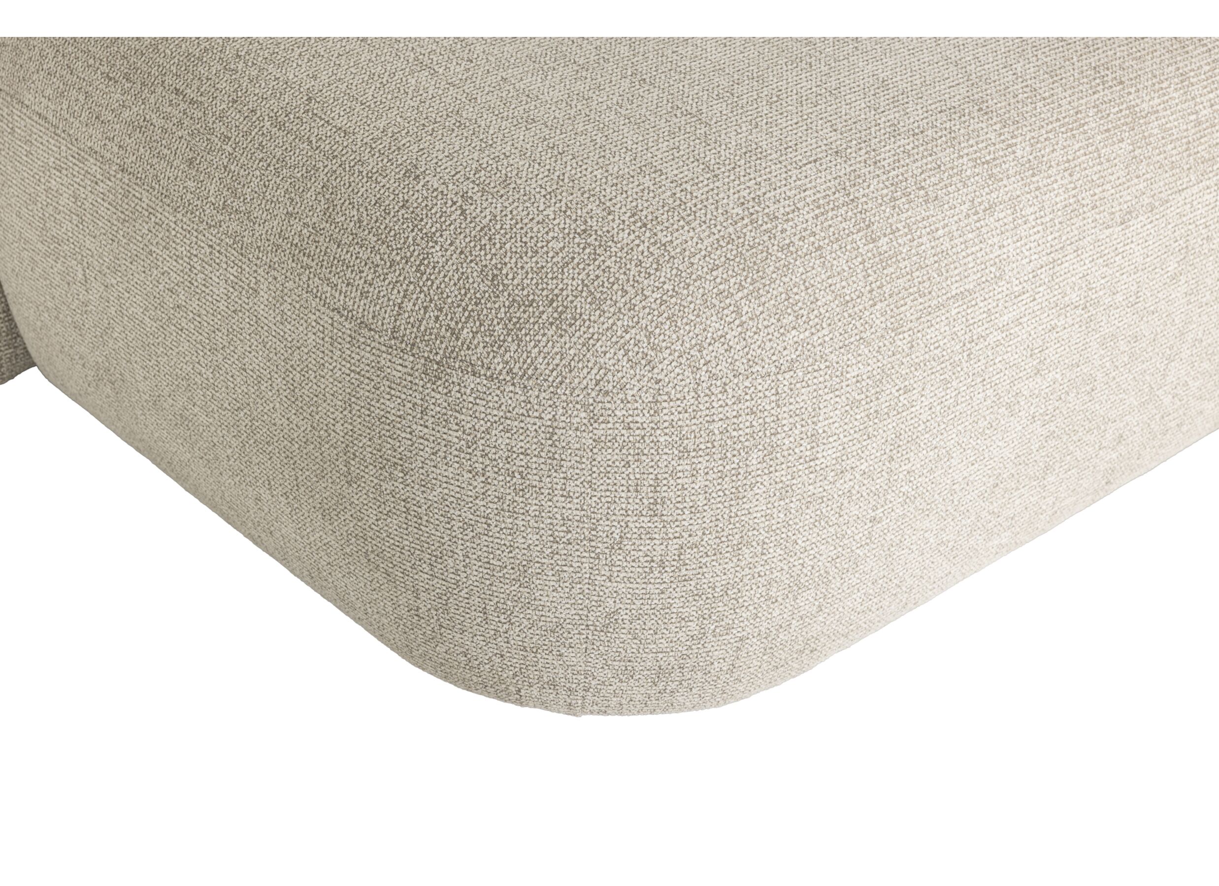 Detail - Canapé d'angle Malco 399x235cm - tissu - taupe avec relax
