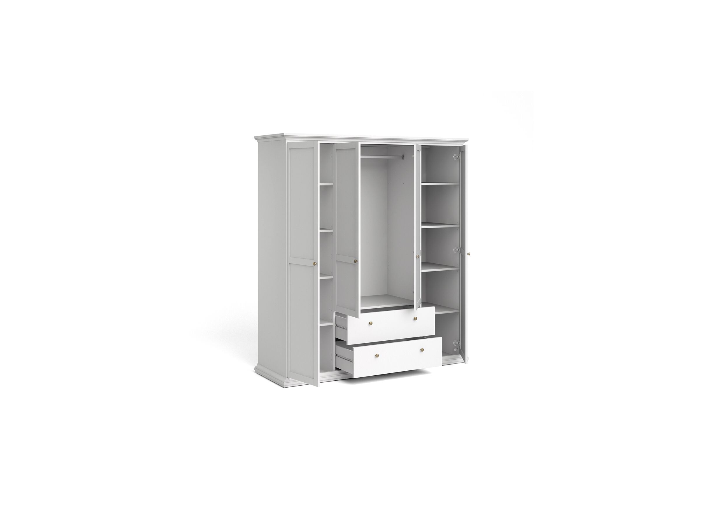 Garde-robe Paris 181cm - décor - blanc
