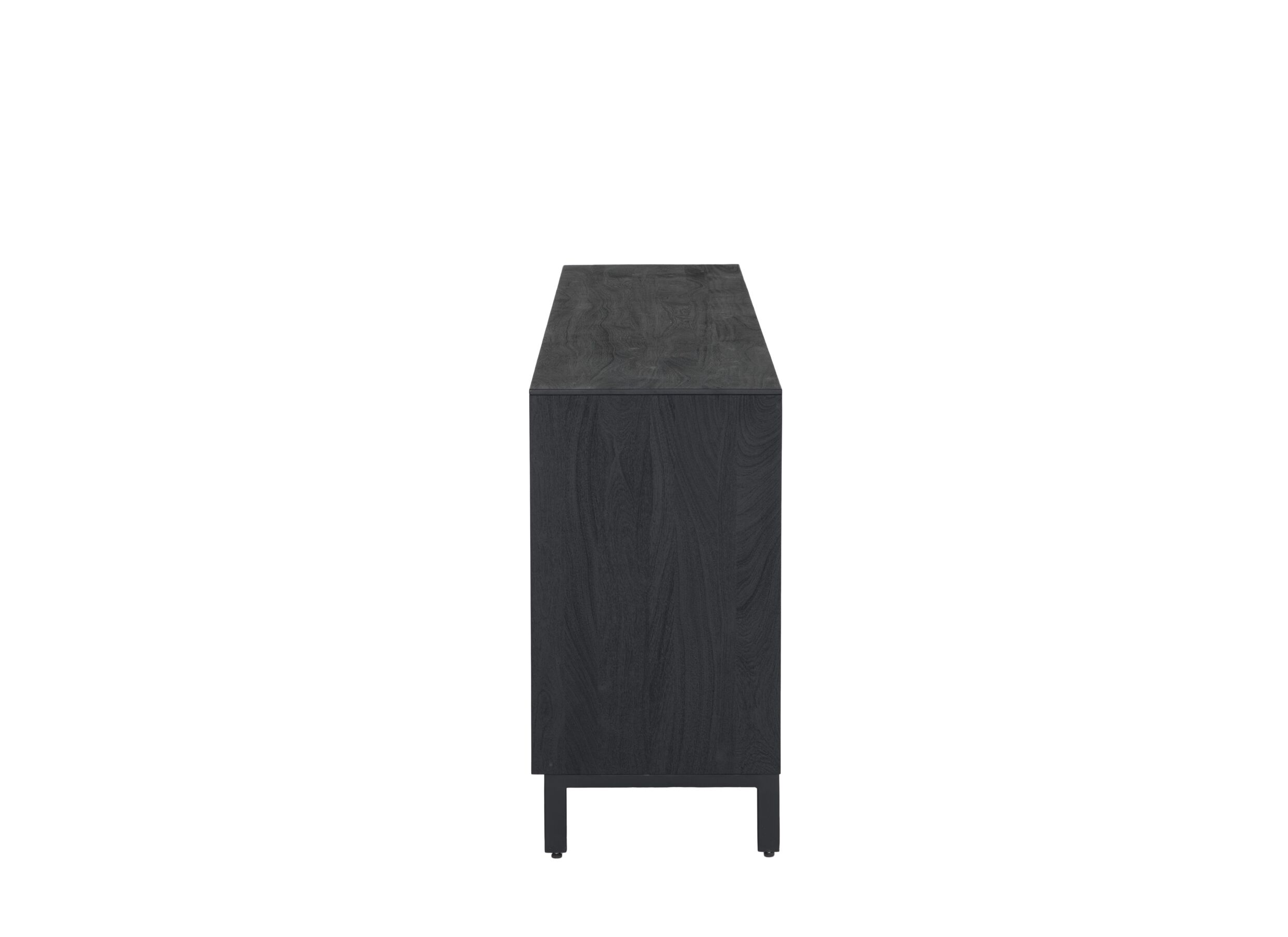 Buffet Aquilano 225cm - acacia massif - noir
