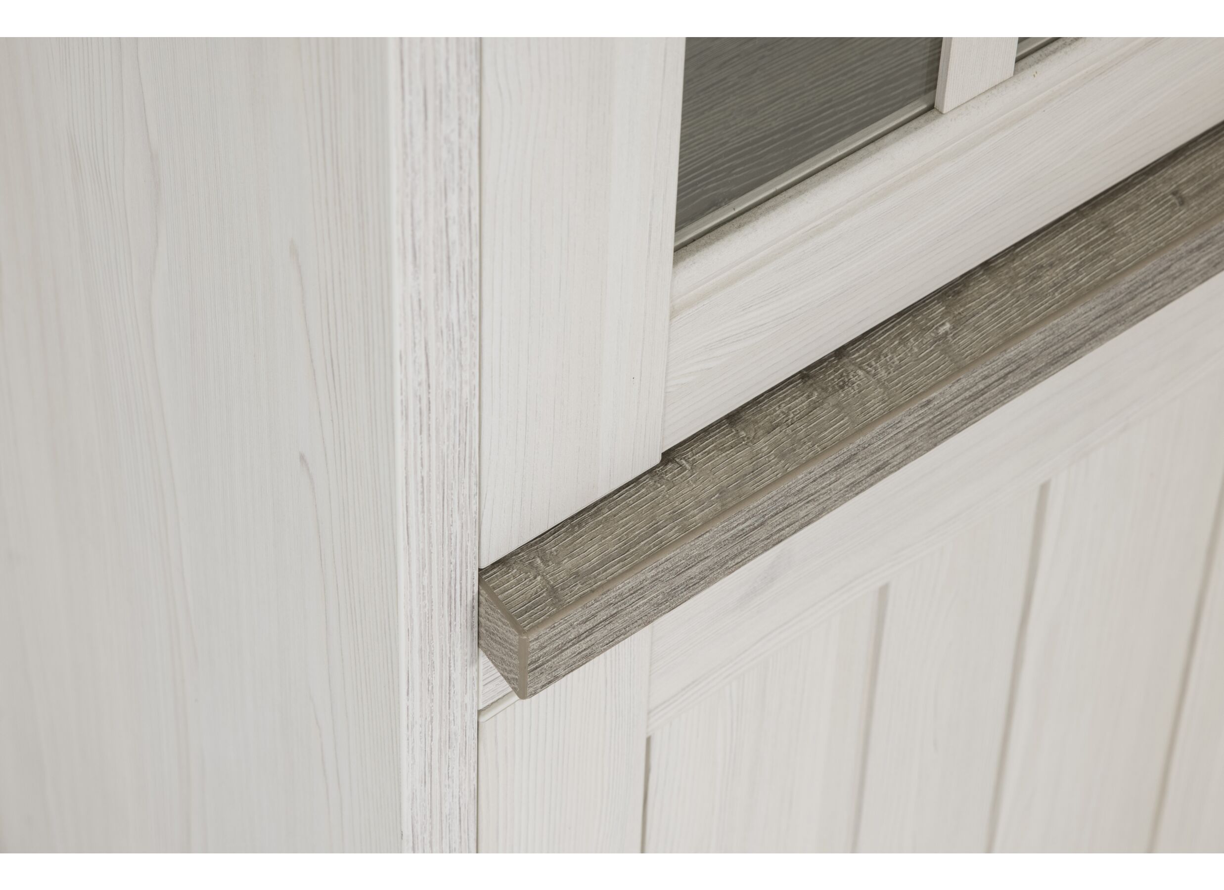 Detailfoto - Vitrinekast 122cm - decor - lariks/bruine eik