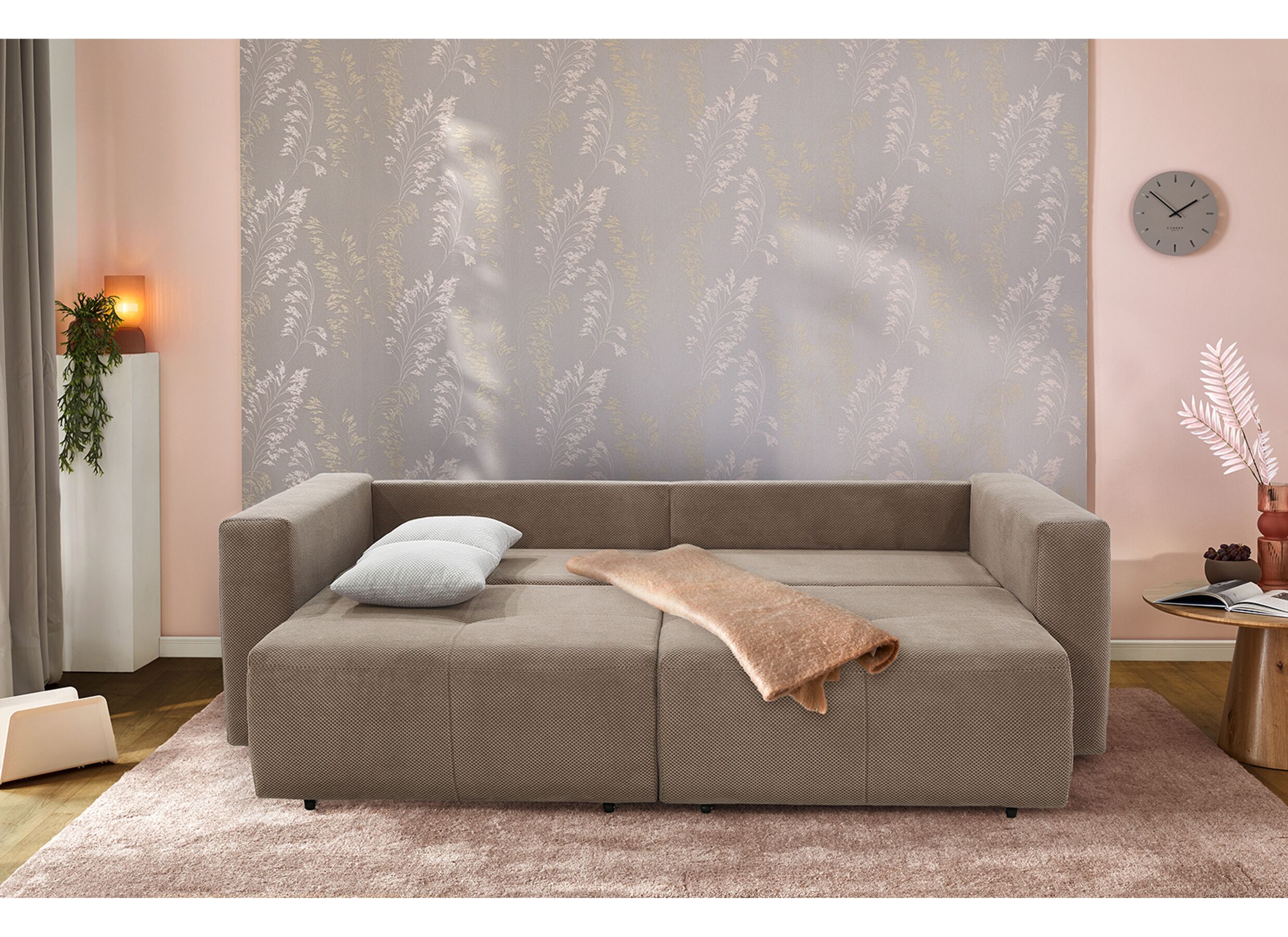 Sfeerfoto - Zetel Relax Bigsofa 4-zit - stof - taupe