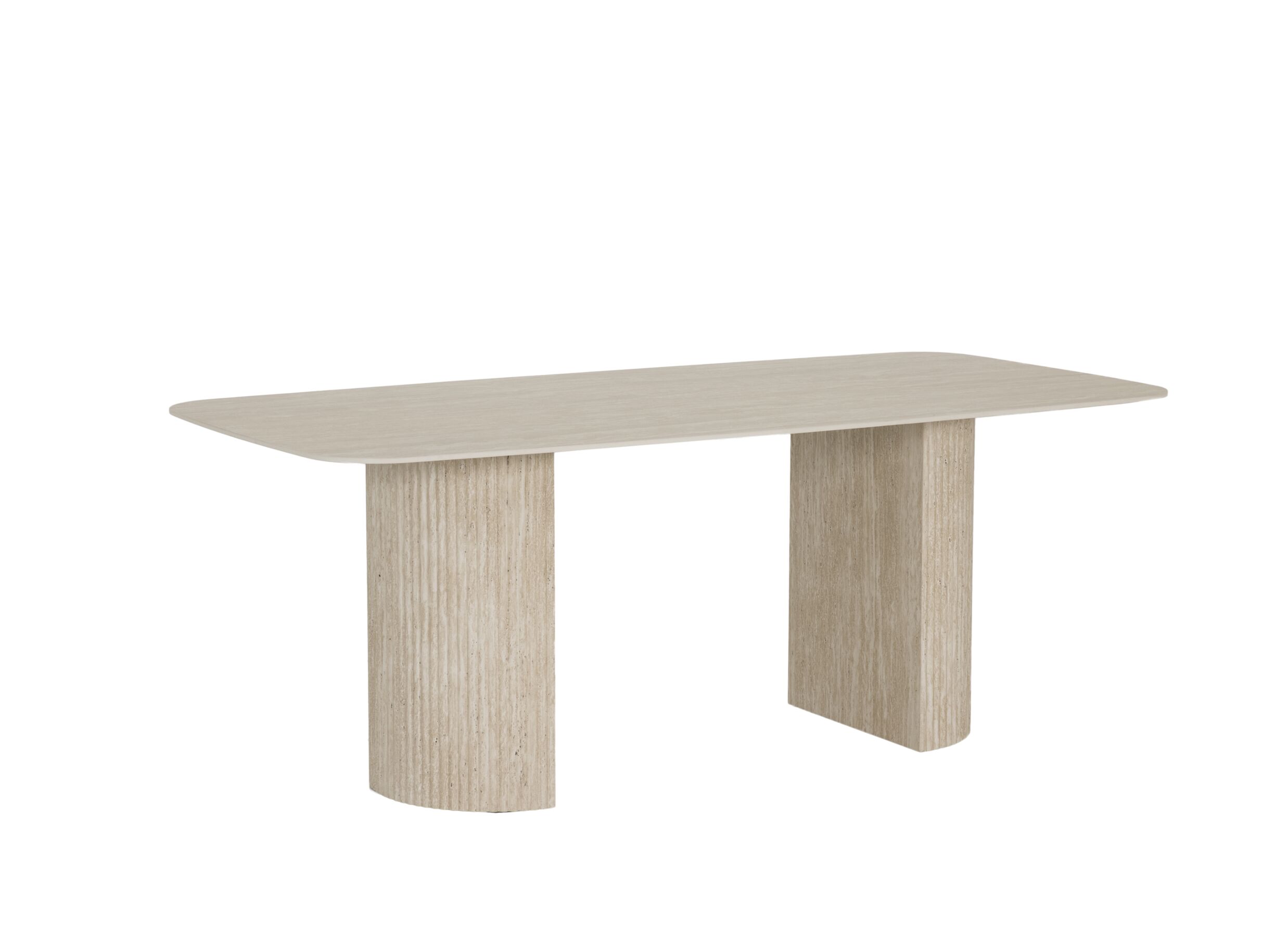 Hoofdfoto - Tafel 200x100cm - keramiek - beige travertin look