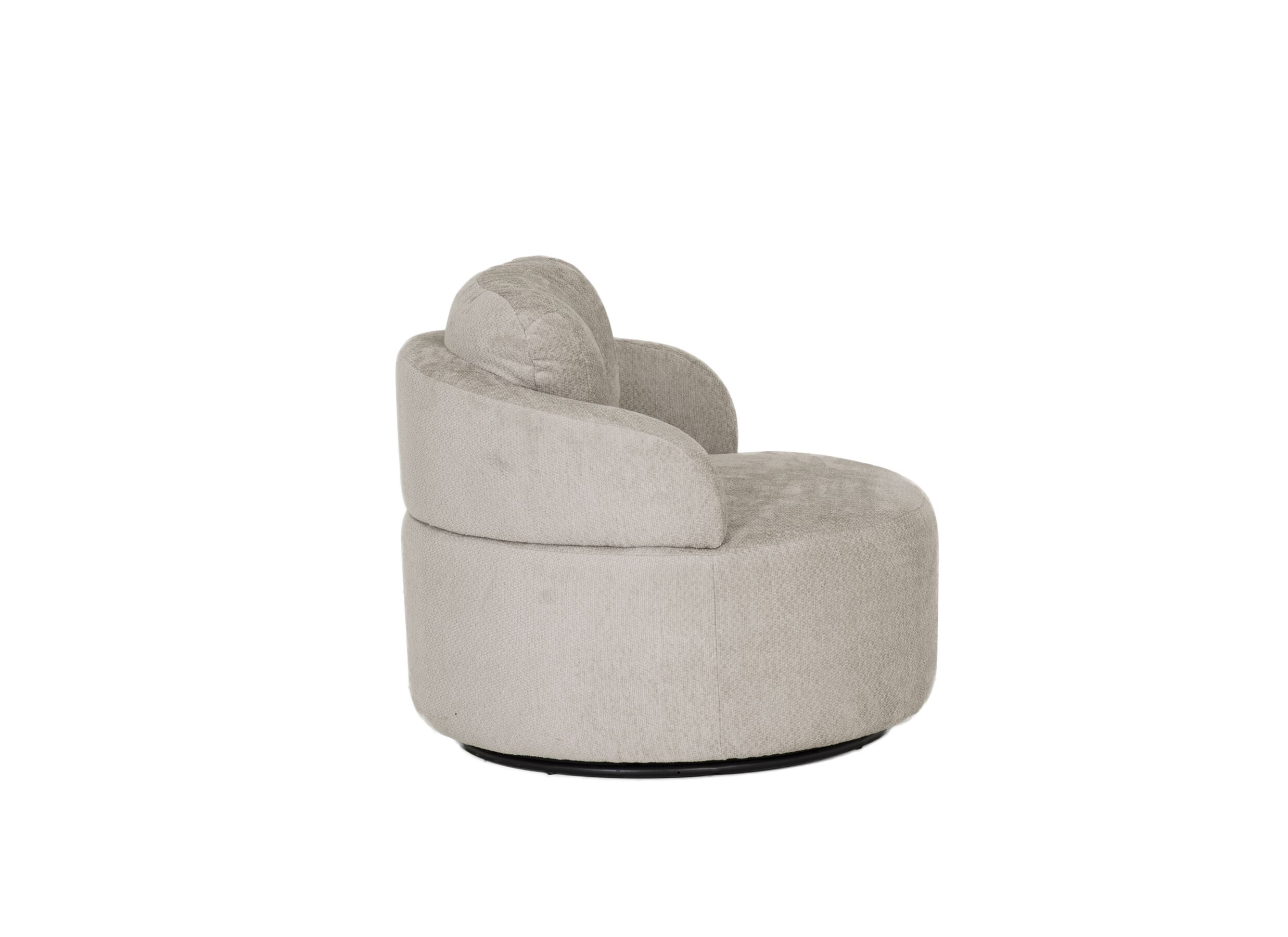 Aperçu - Fauteuil pivotant Noto Ø94x80cm - tissu - beige