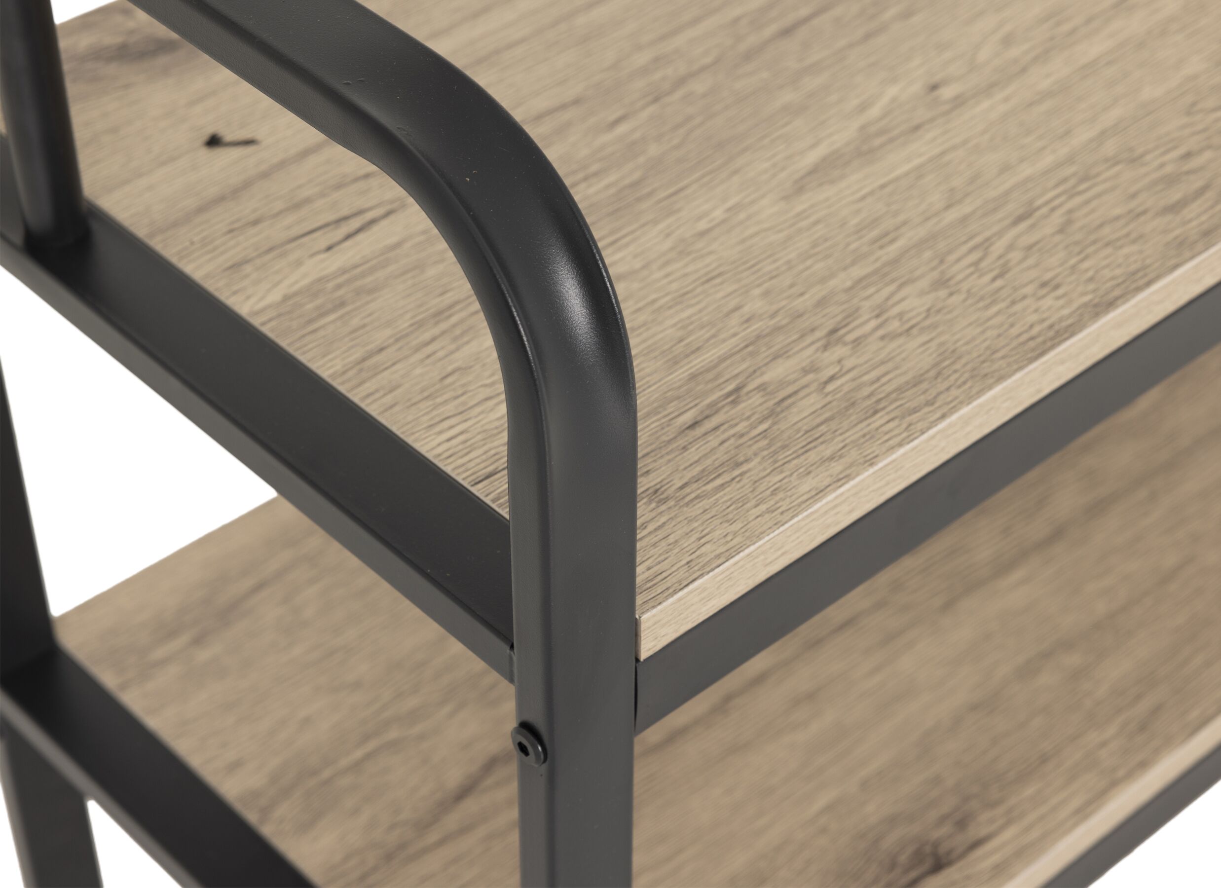 Detailfoto - Halkast Rescue 73x34x170cm - decor & metaal - white ash & zwart