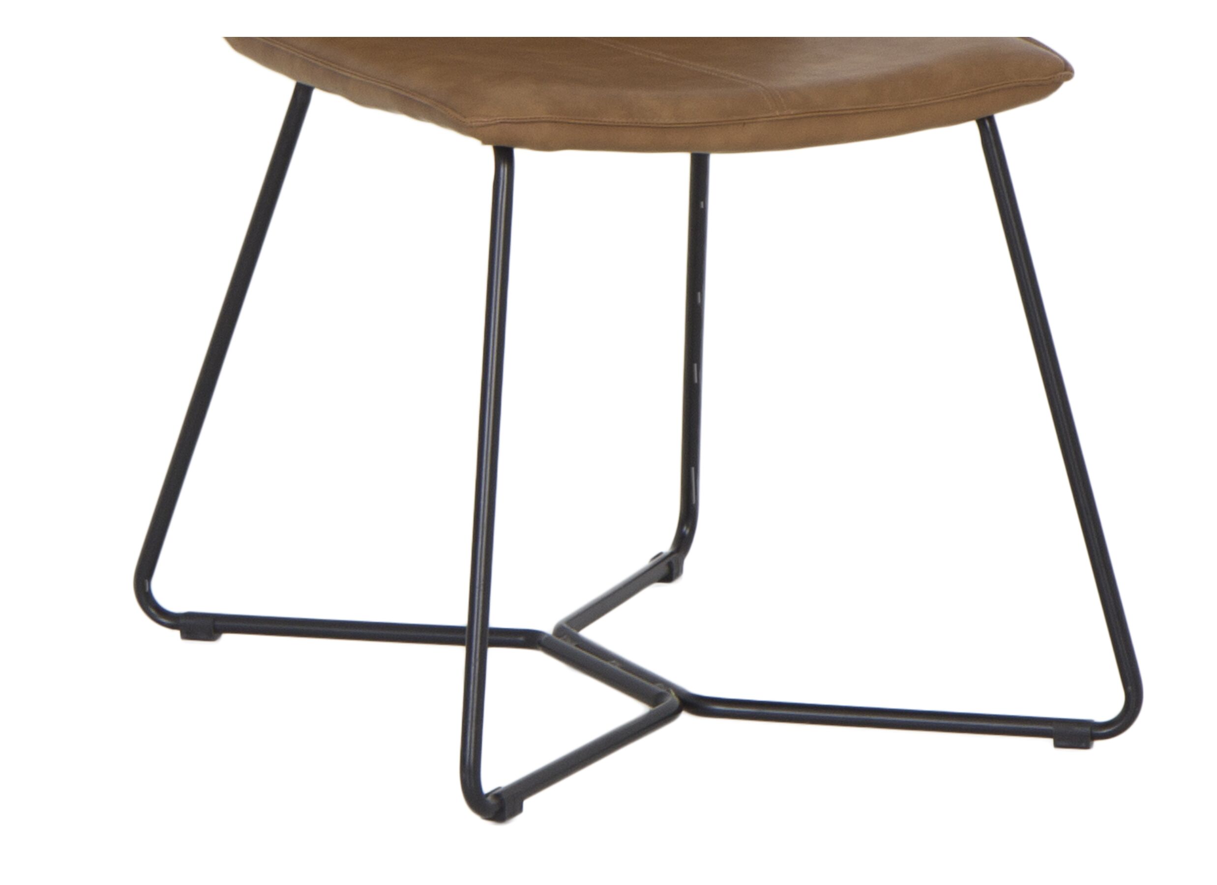 Detail - Chaise Zigzag 46x60x90cm - similicuir - cognac