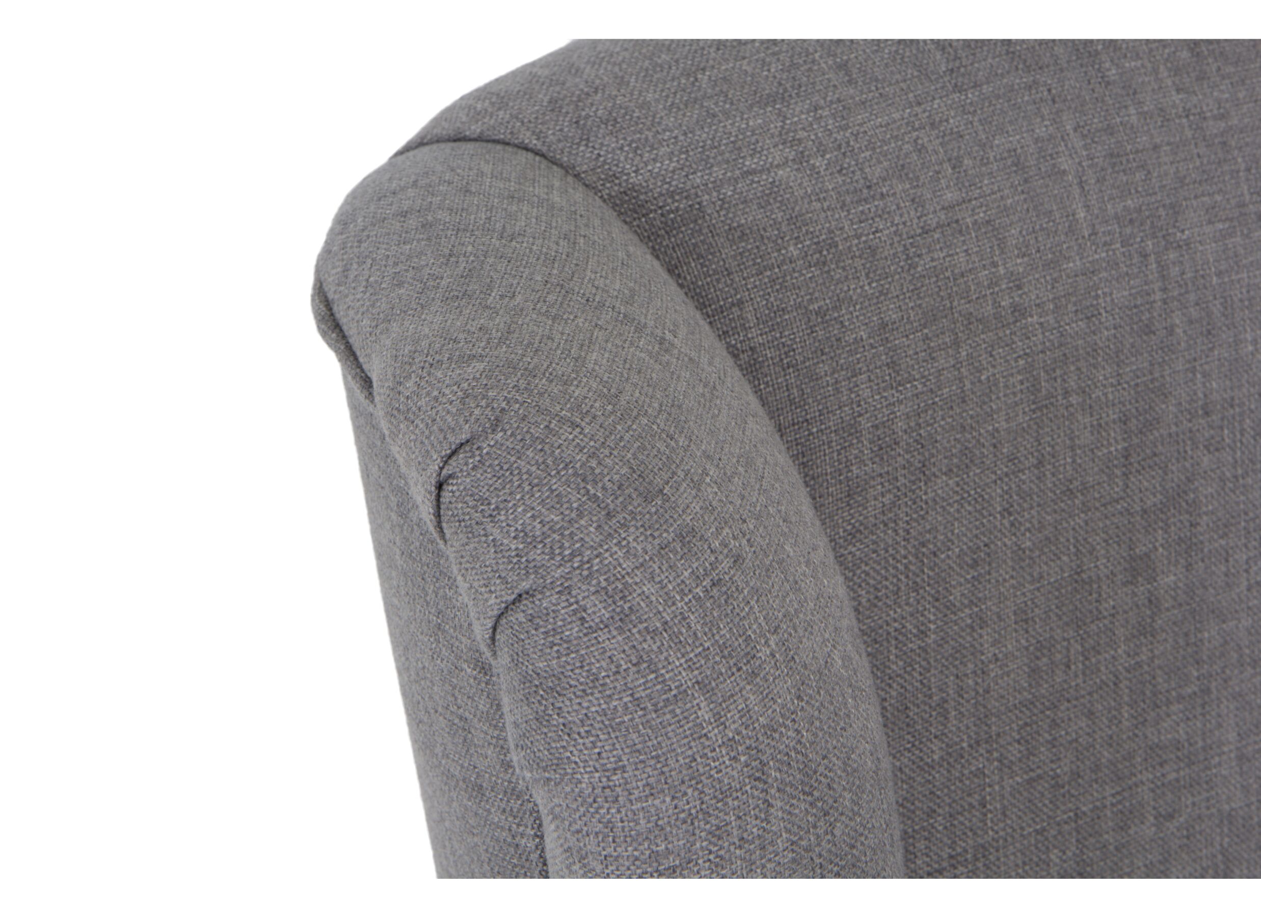 Fauteuil et pouf Canto 76x80x107cm - tissu - taupe