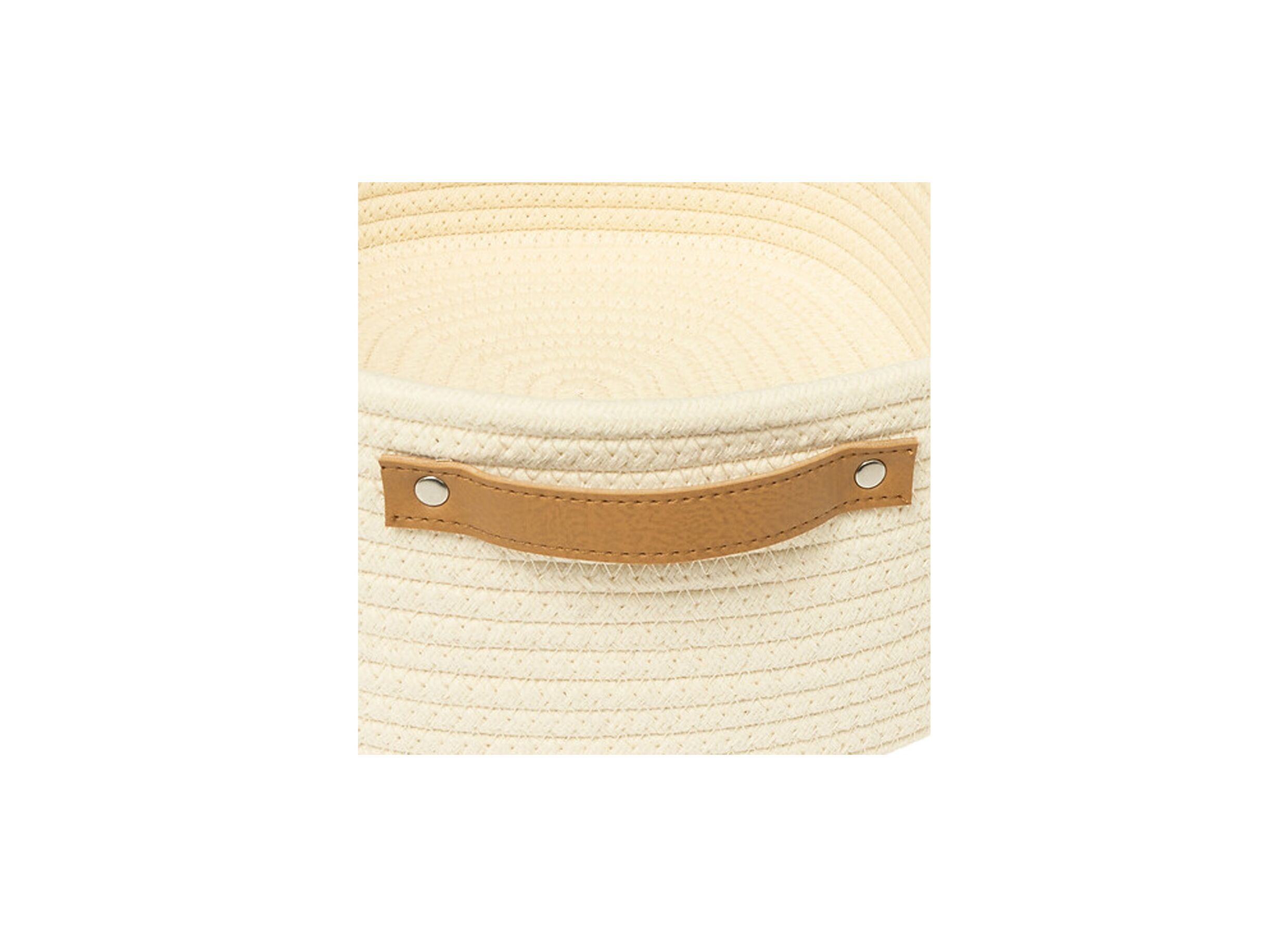 Detail - Panier Duo 35x25x12cm - fibre de polyester - ivoire lot de 3