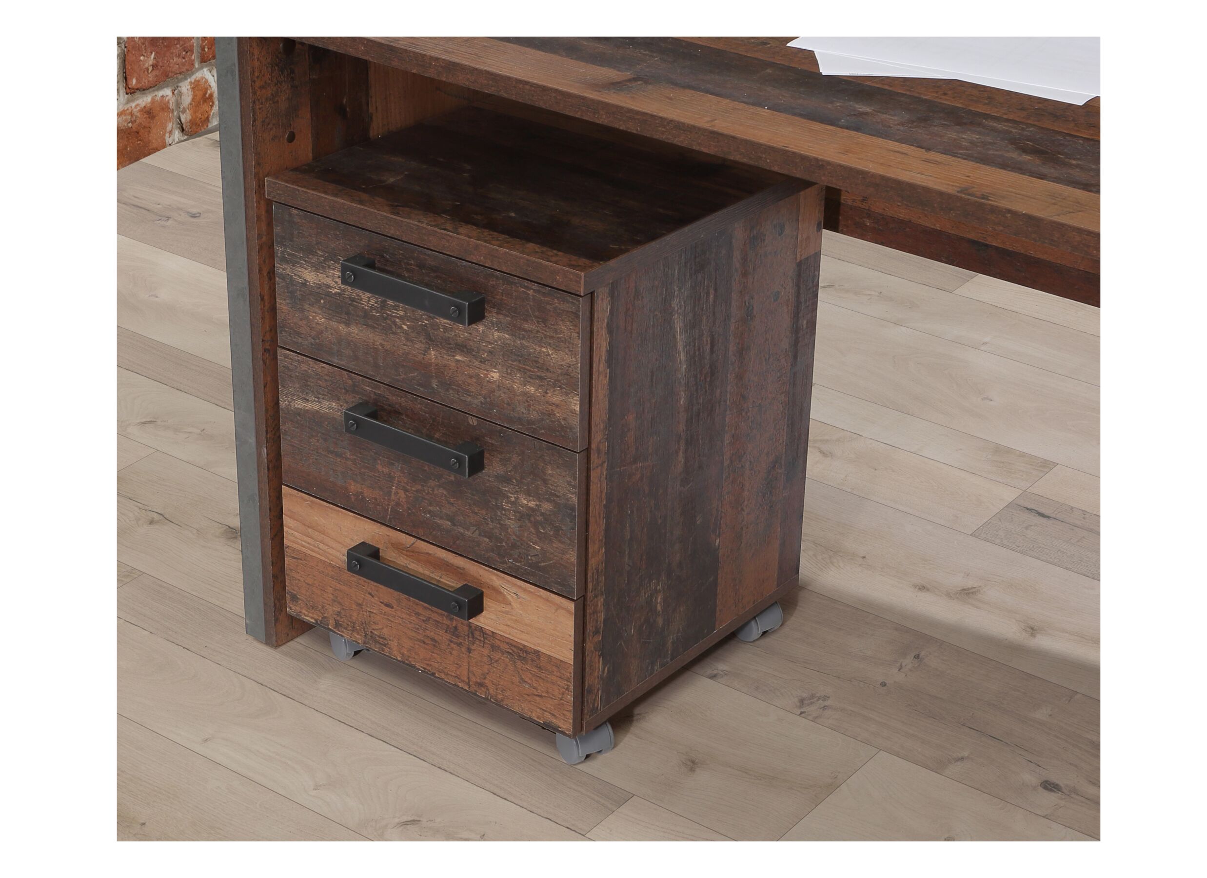 Ladeblok Clif-B 40x42x56cm - meubelplaat - old wood/beton