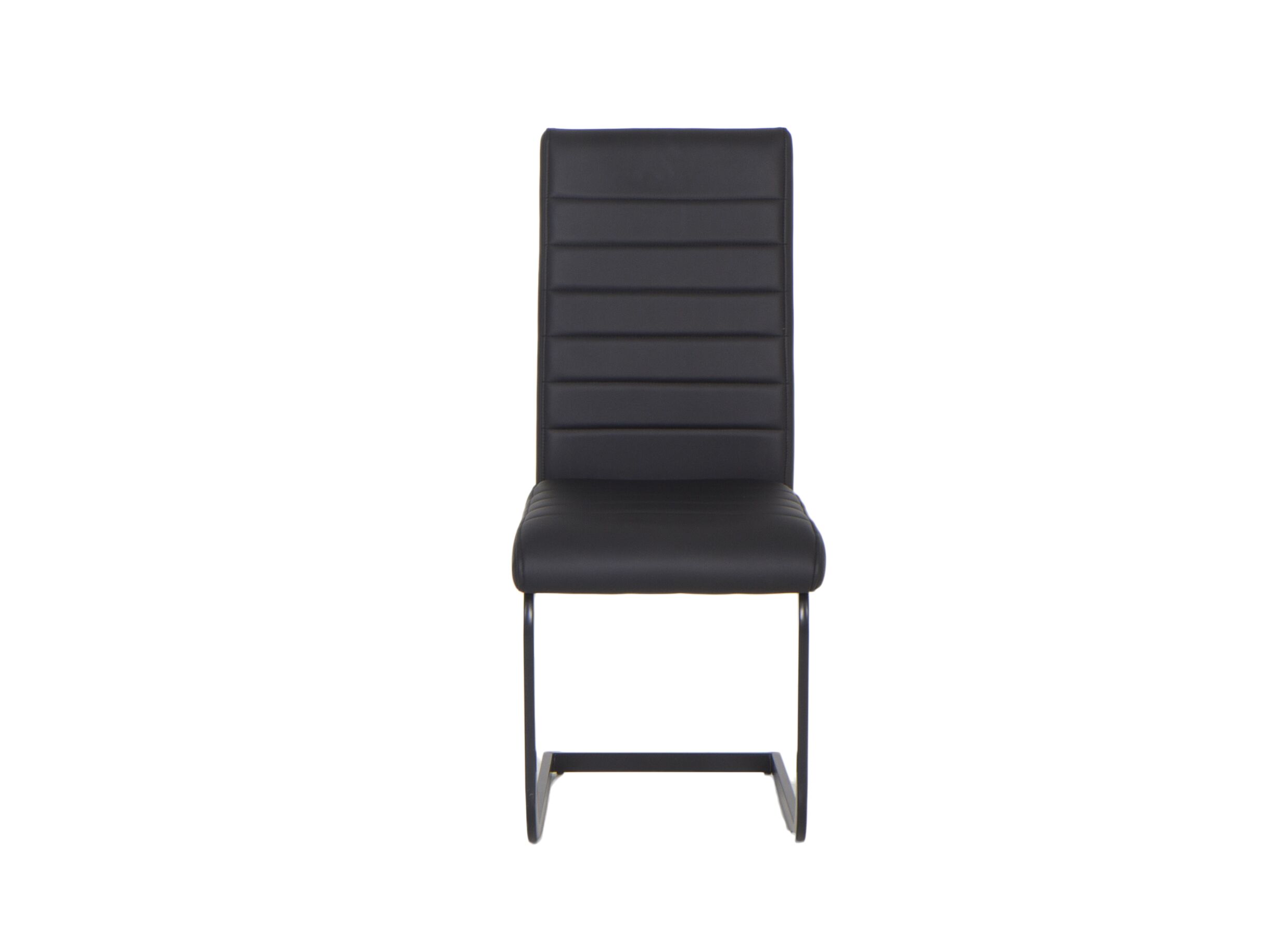 Stoel Quartz 45x43x98cm - lederlook - zwart