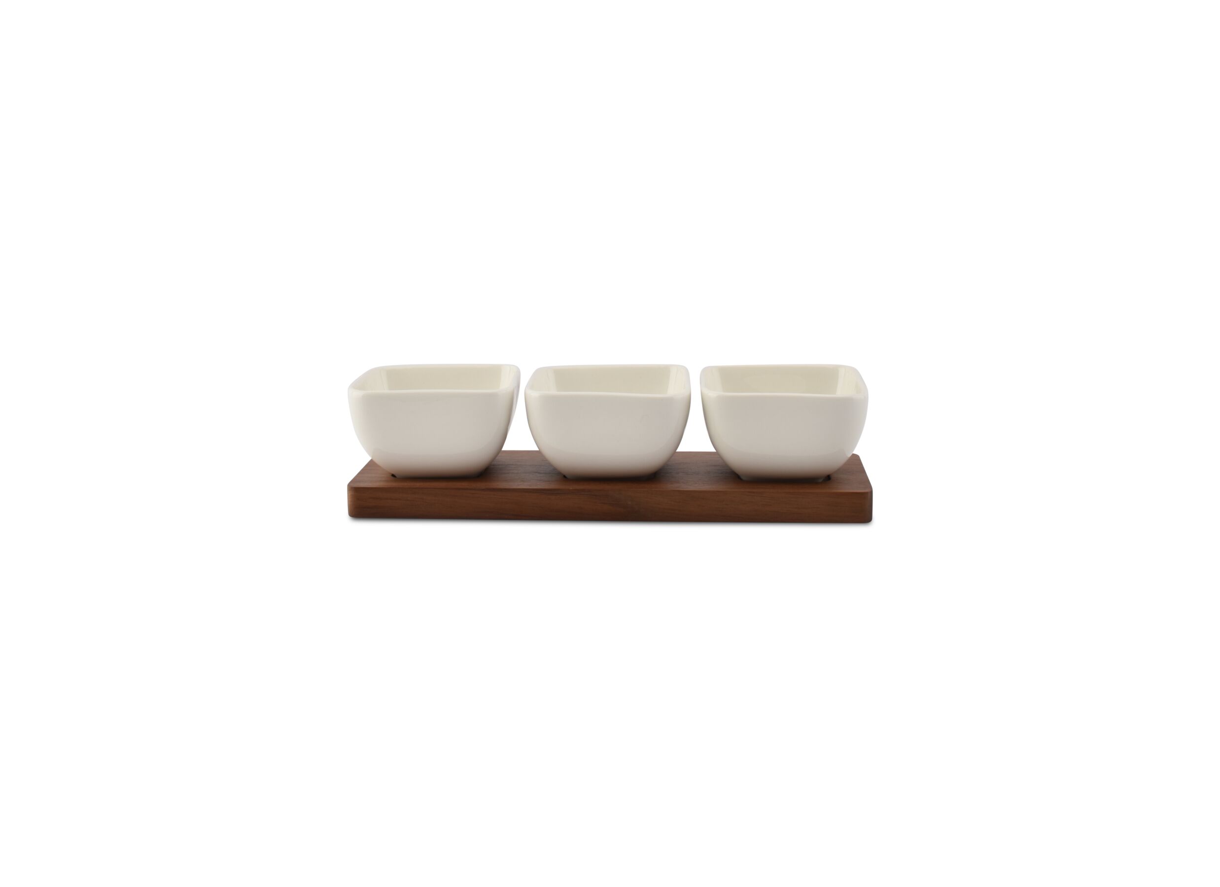 Aperçu - Set apéritif Cucina 4 pièces 25x8x6,5cm - grès - blanc