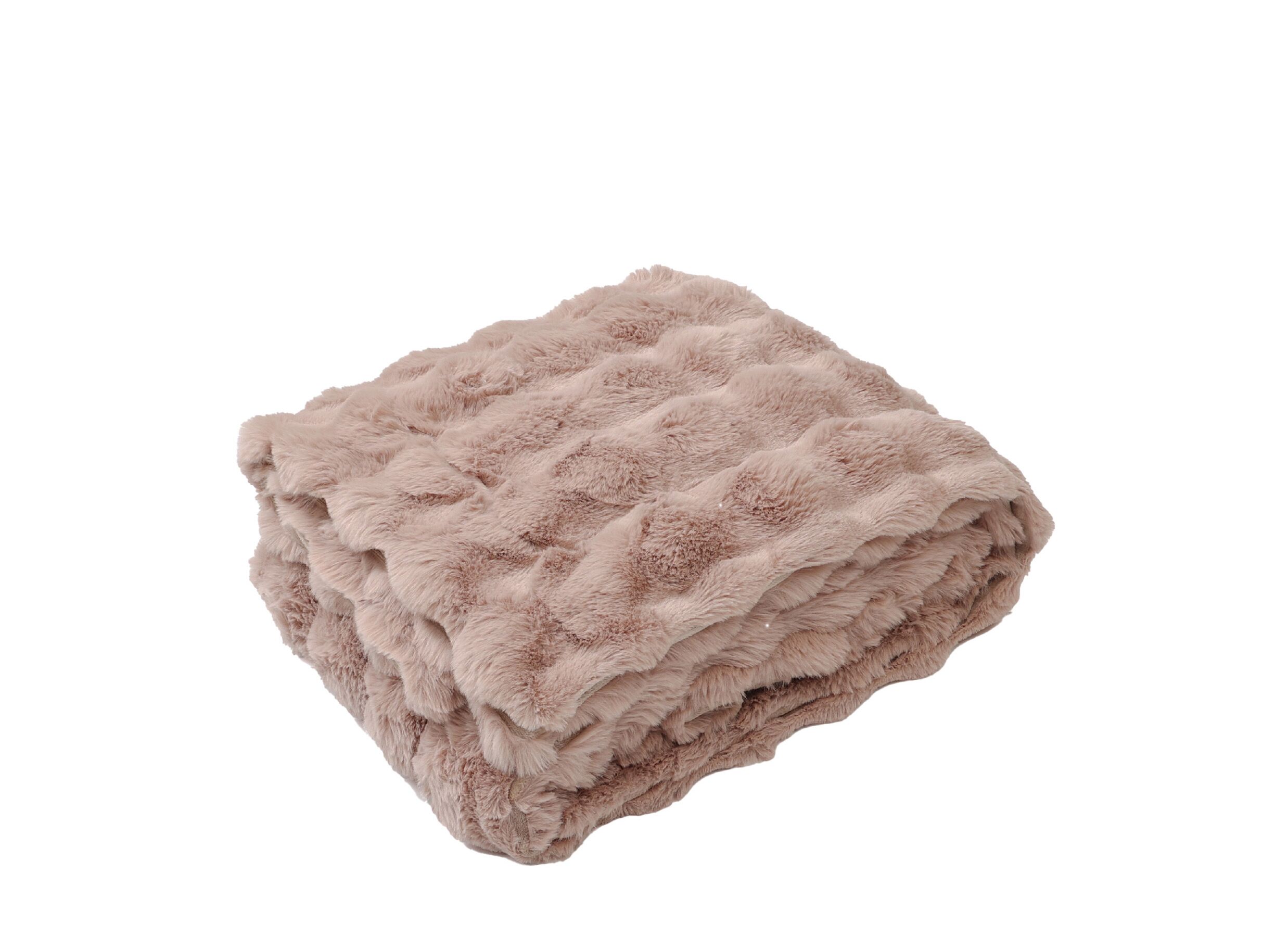 Plaid Bilbao 150x200cm - polyester - poudre - Plaid Bilbao 150x200cm - polyester - poudre
