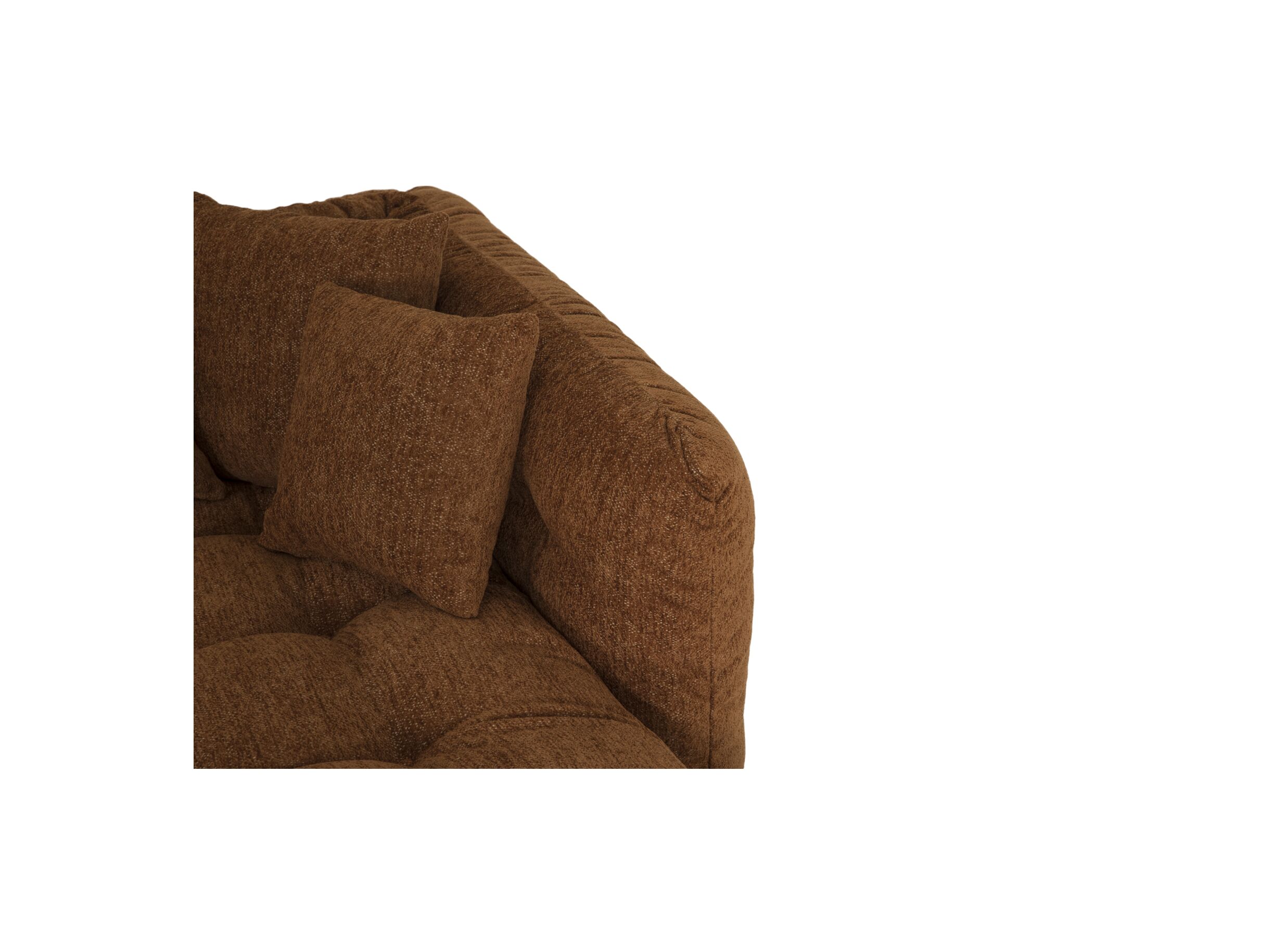 Detail - Canapé d'angle Molise 300x185cm - tissu - terra