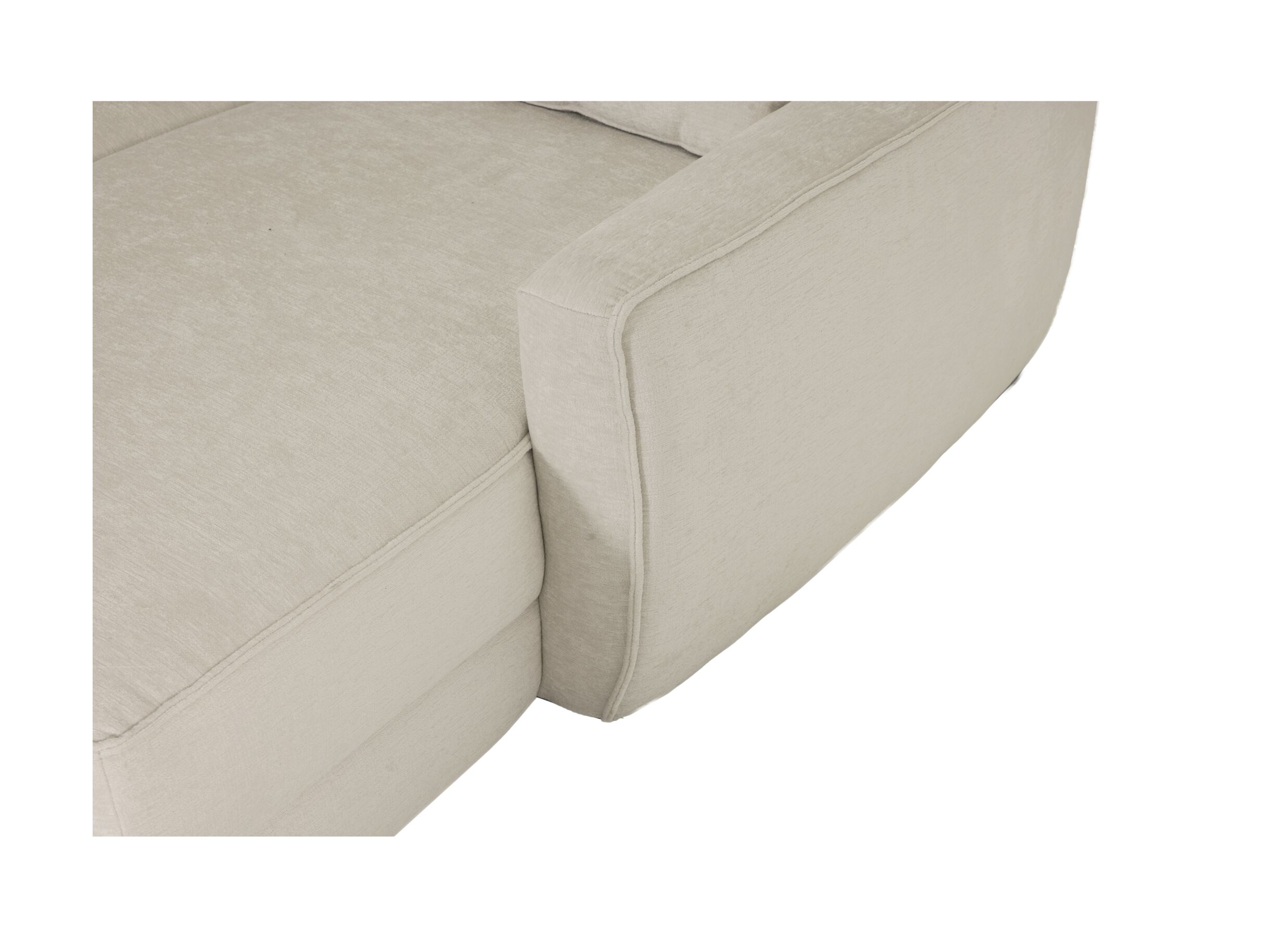 Detail - Canapé d'angle Filia 348x248cm - tissu - naturel avec réglage de la profondeur du siège