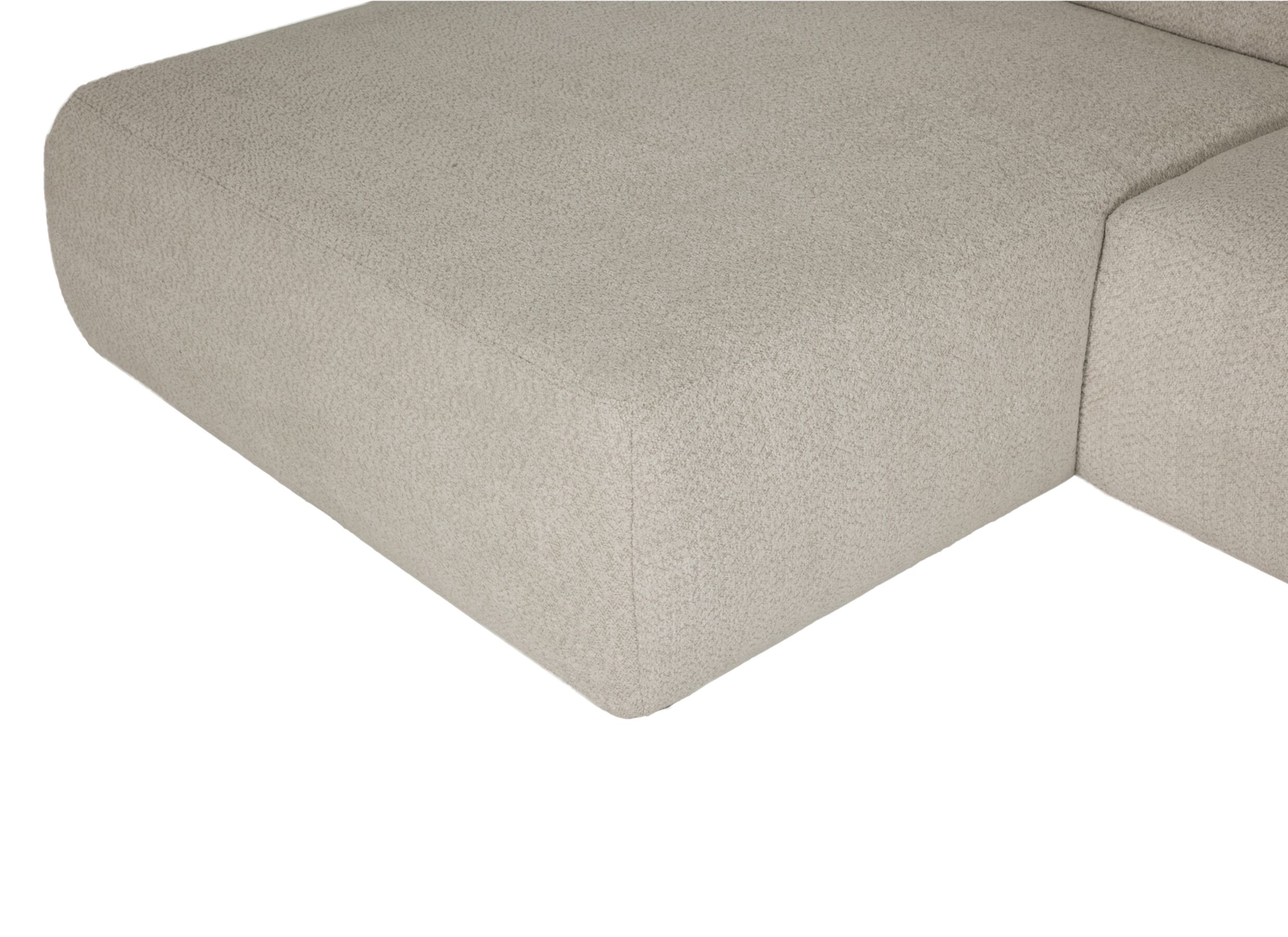 Detail - Canapé d'angle Malmo 340x171cm - tissu - beige