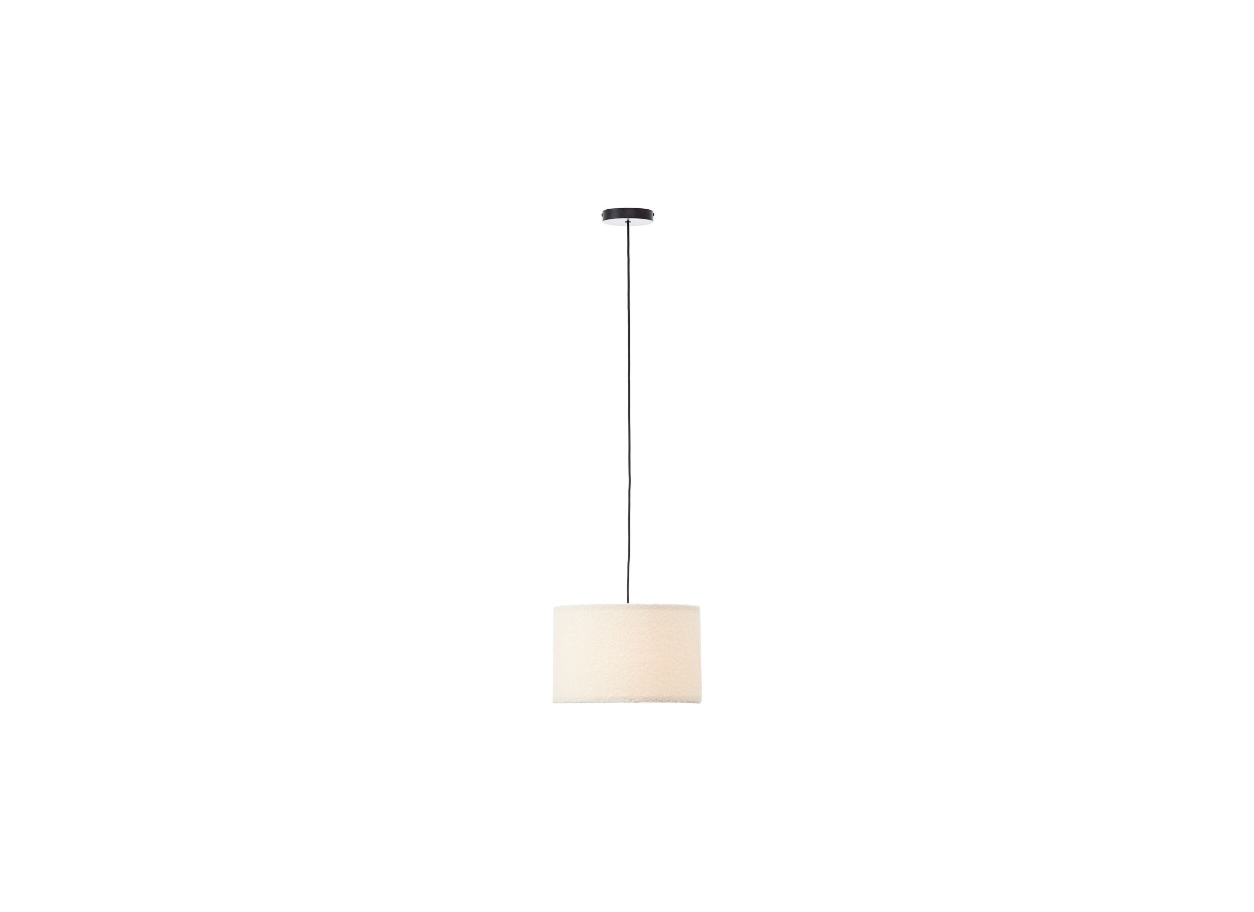Plus Important - Suspension Teddy 1x20W E27 Ø35cm - métal/tissu - beige