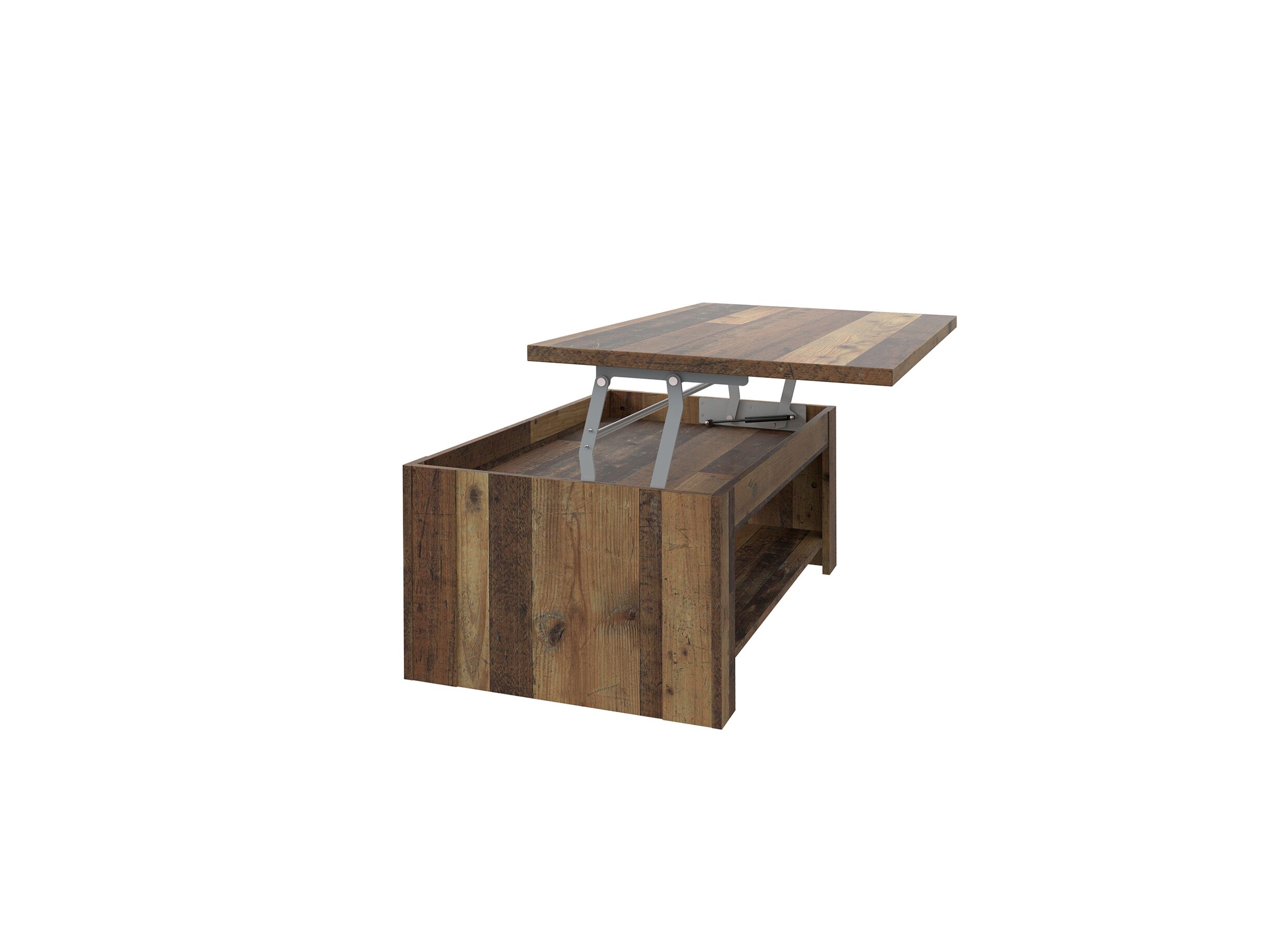 Table basse Clif 110x65cm - panneau décor - old wood