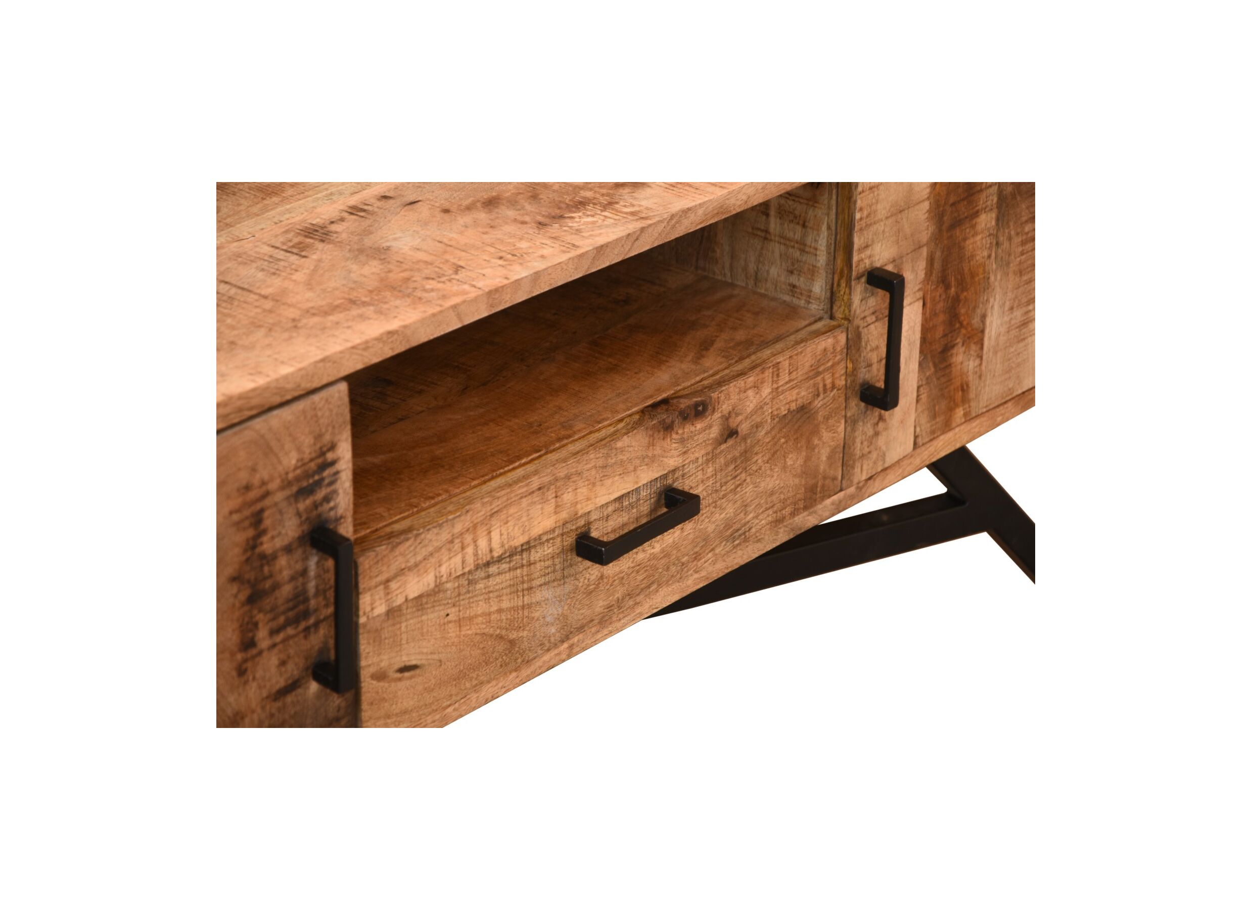 Meuble TV Tarth bois massif 145cm