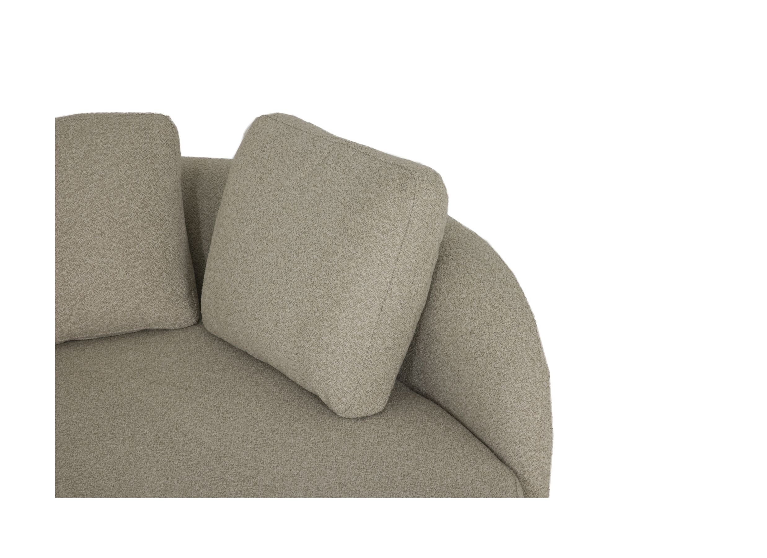 Detail - Canapé d'angle Carre 356x160cm - tissu - beige