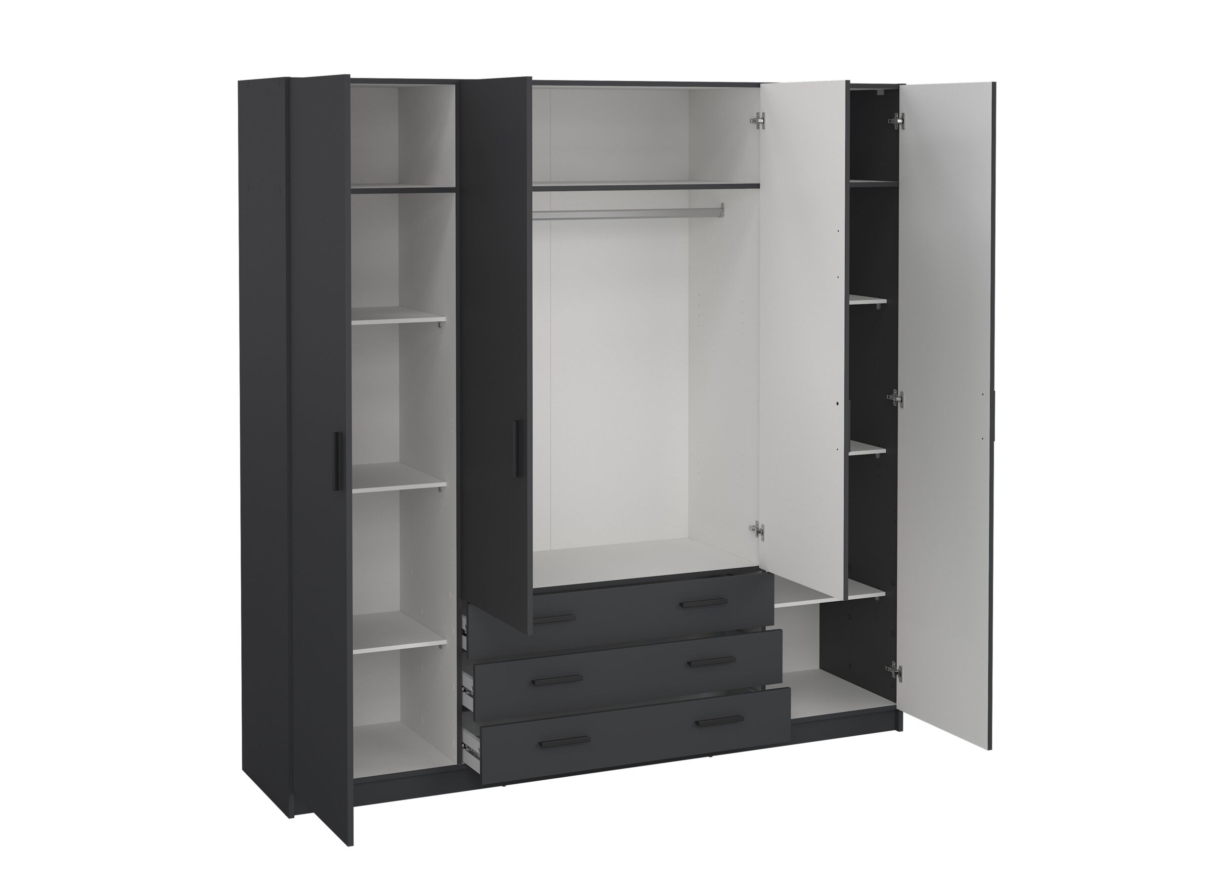 Disposition - Garde-robe Sprint 196cm - décor - gris mat