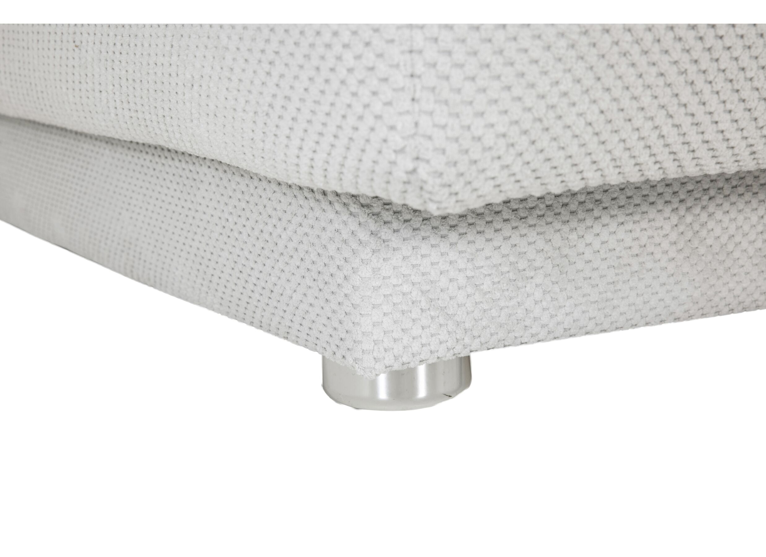Detail - Boxspring Simone 180x200cm - tissu - écru avec rangement