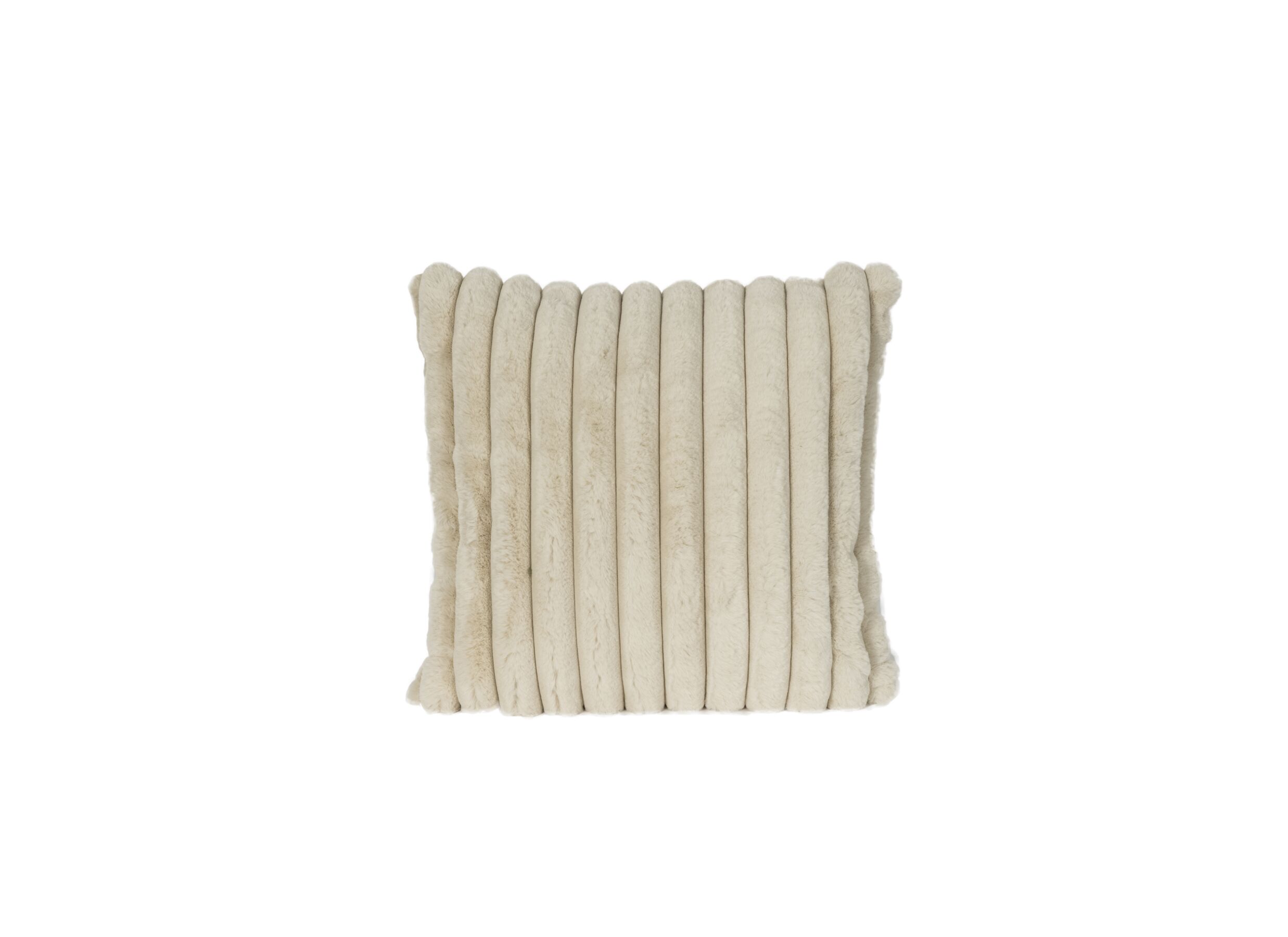 Plus Important - Coussin Gabriella 60x60cm - imitation fourrure de lapin - beige