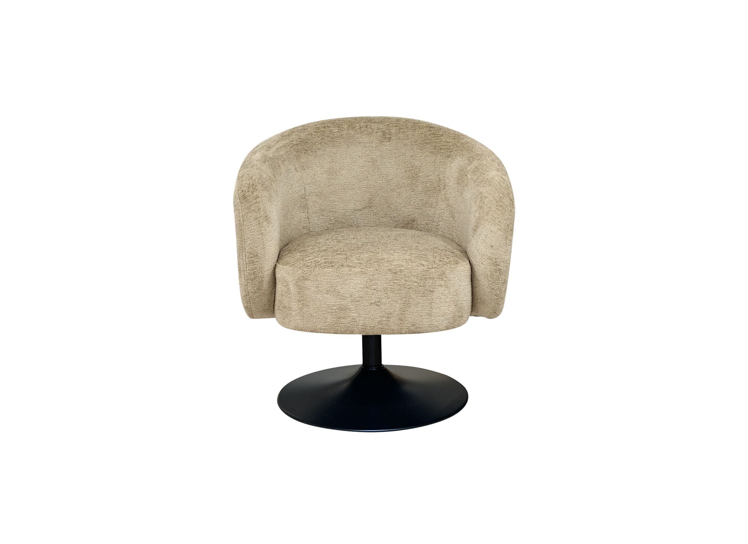 Fauteuil pivotant Dandy tissu taupe - Fauteuil pivotant Dandy 65x66x73cm - tissu - taupe