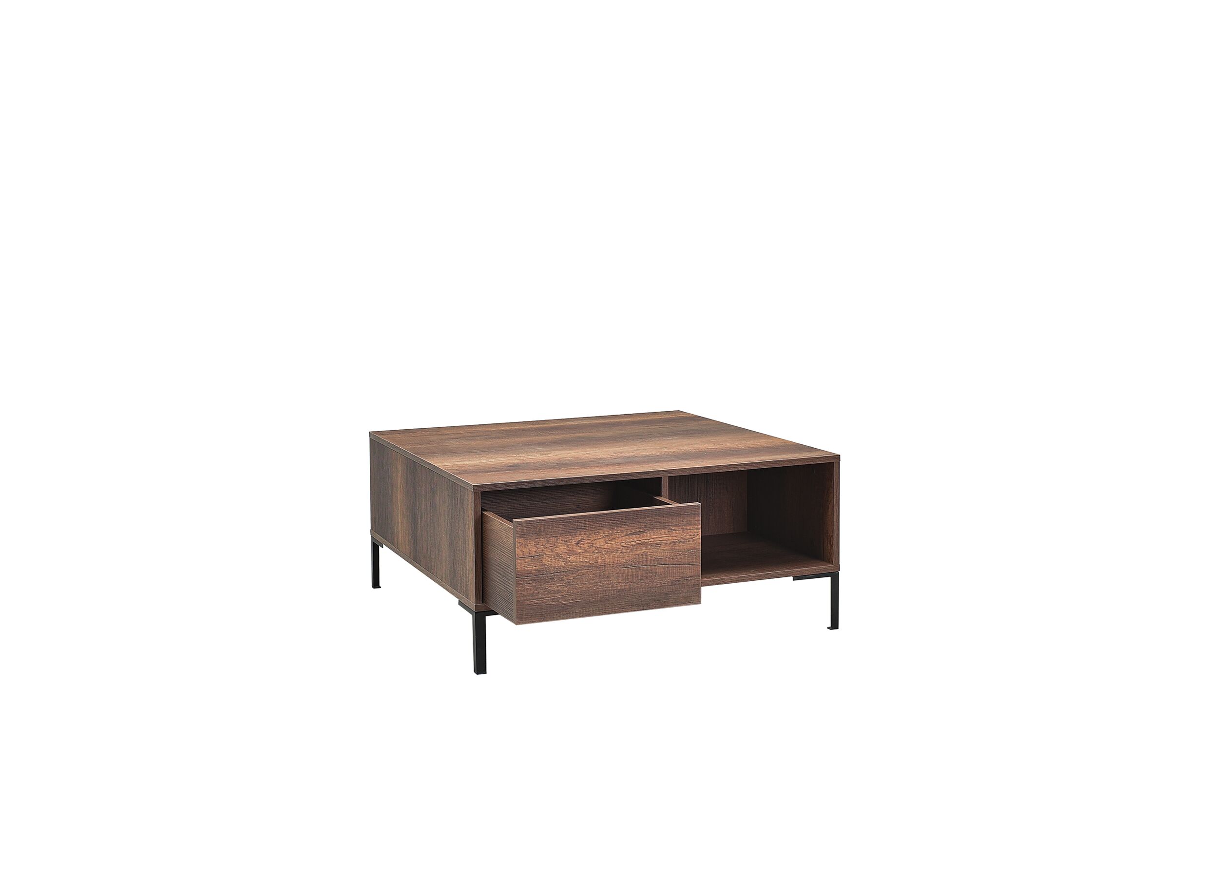 Salontafel Aires 90x90cm - melamine - walnoot