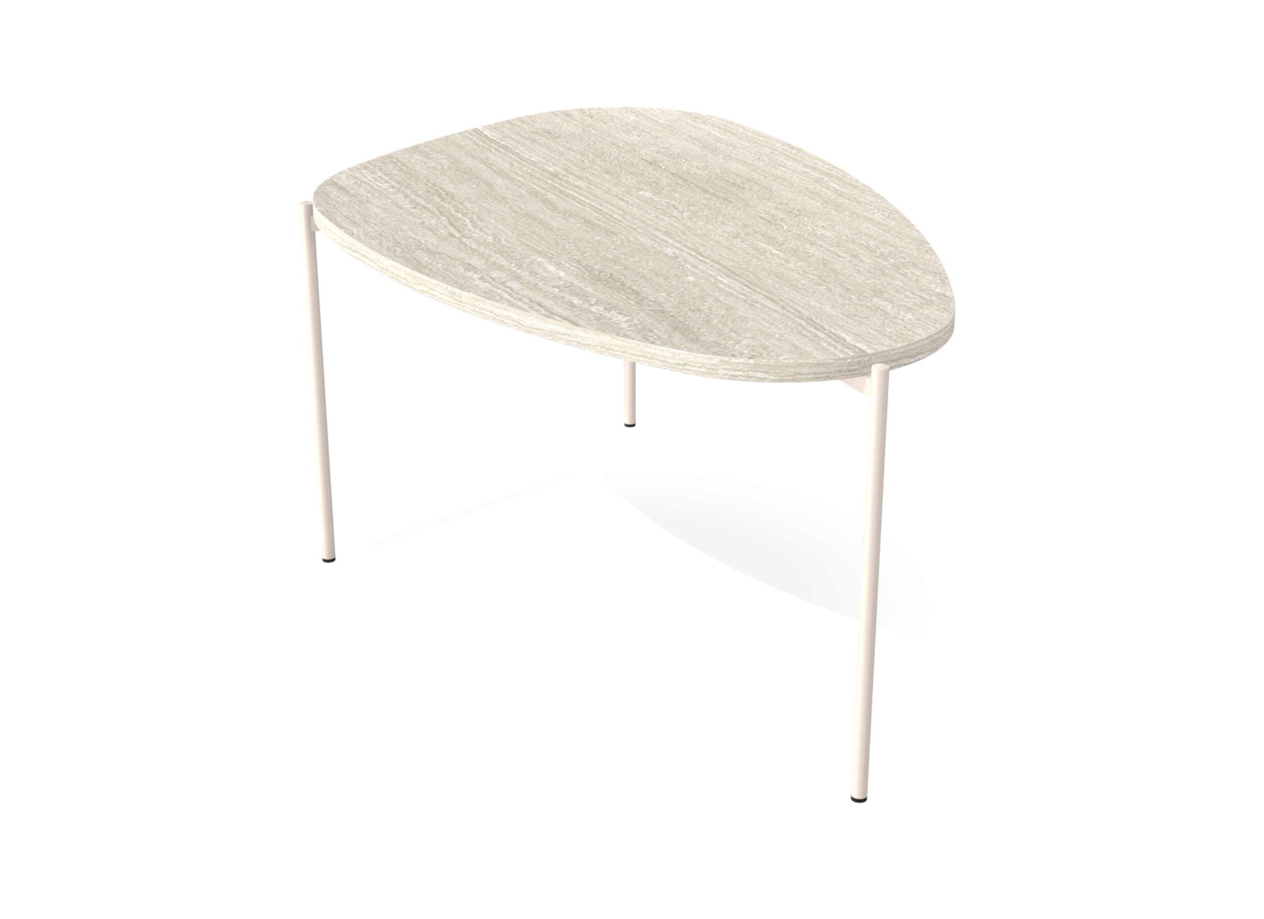 Overzichtsfoto - Salontafel Trio 110x70cm - HPL - travertin tivoli & sable