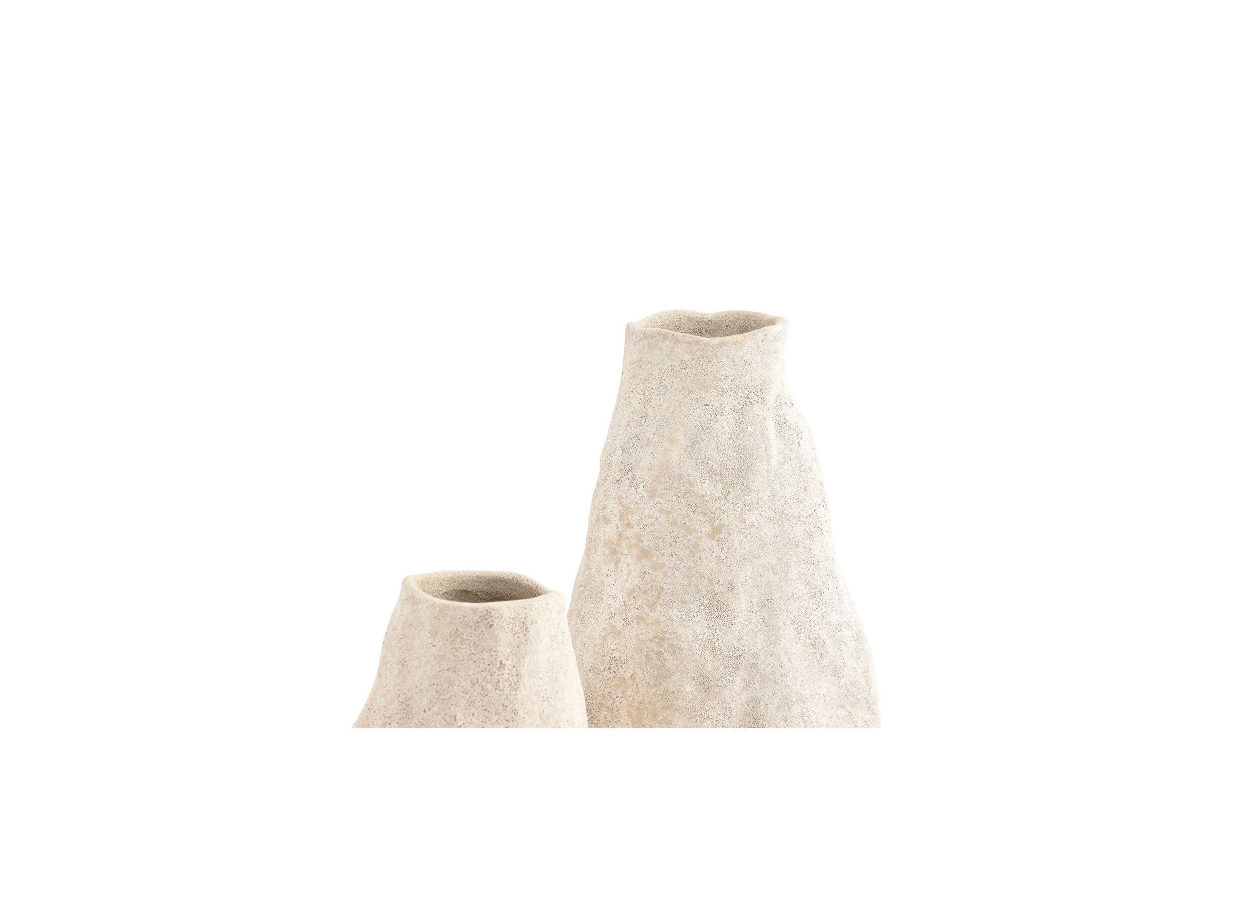 Detail - Vase Cave 17x33,5cm - grès - beige